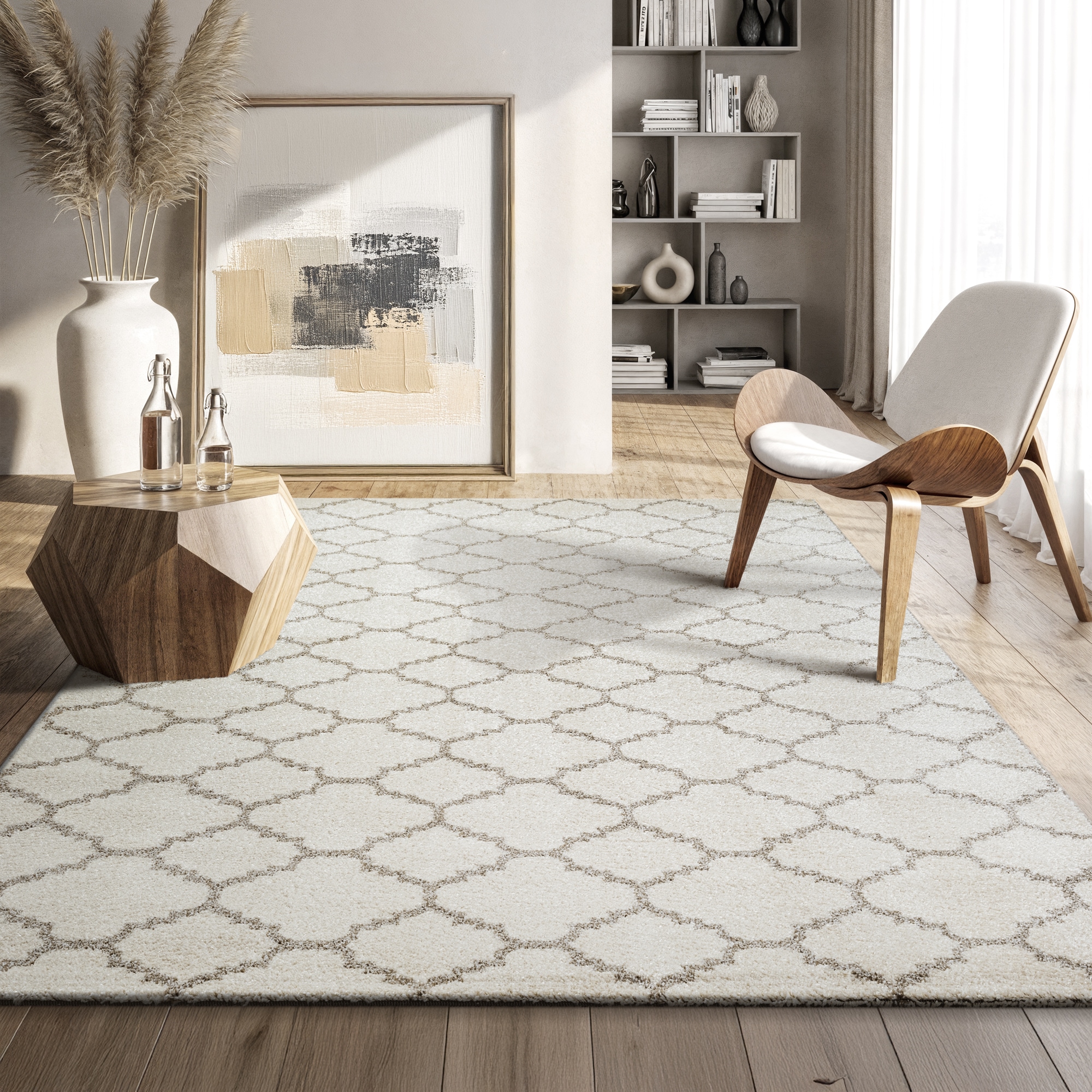 Sanat Teppich »Boho 8202« rechteckig 10 mm Höhe Kurzflor, robust, Boho, Scandic, für Fussbodenheizung geeignet