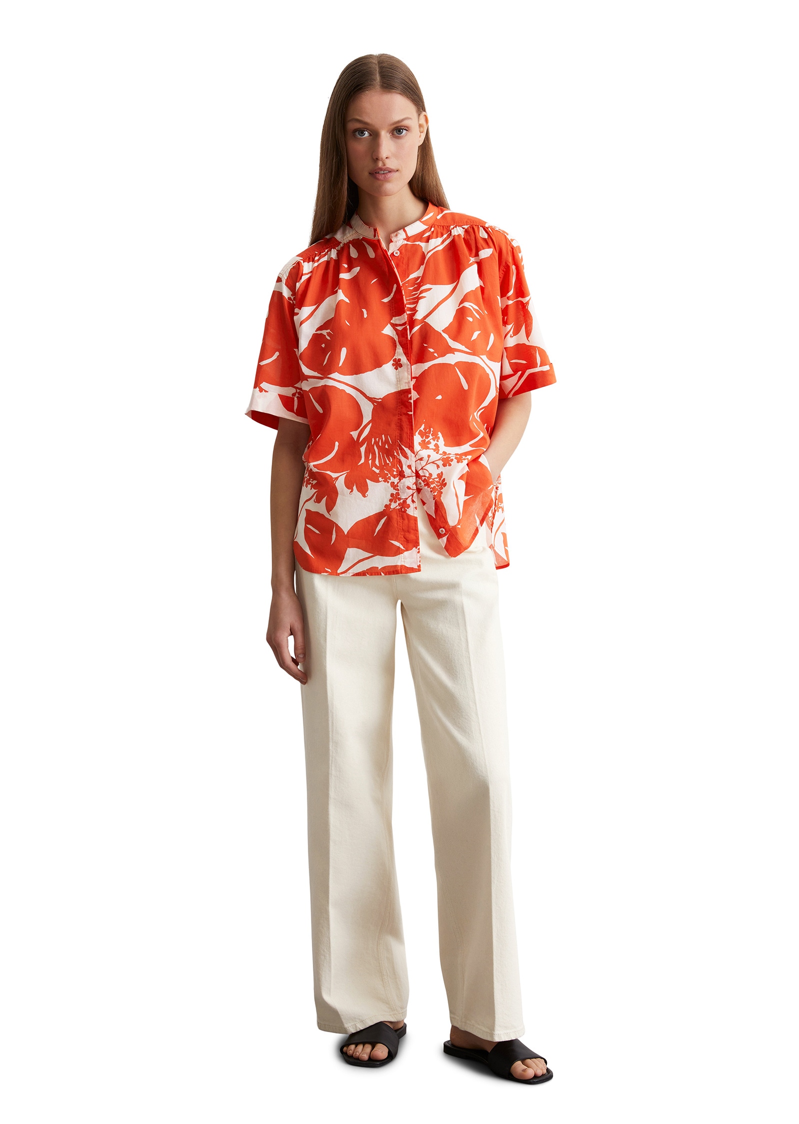 Marc O'Polo Kurzarmbluse »aus Silky-Touch-Voile«