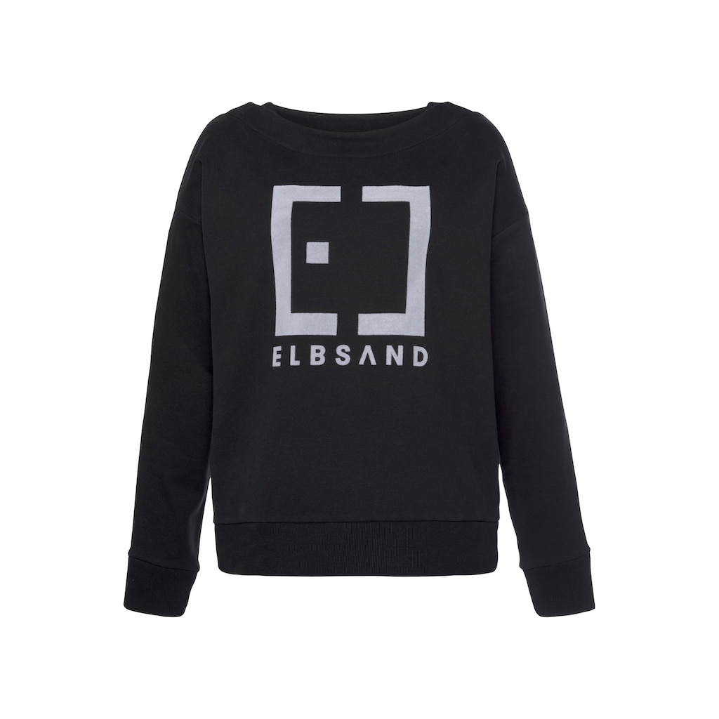 Elbsand Sweatshirt »Finnia«, mit Flockprint vorne