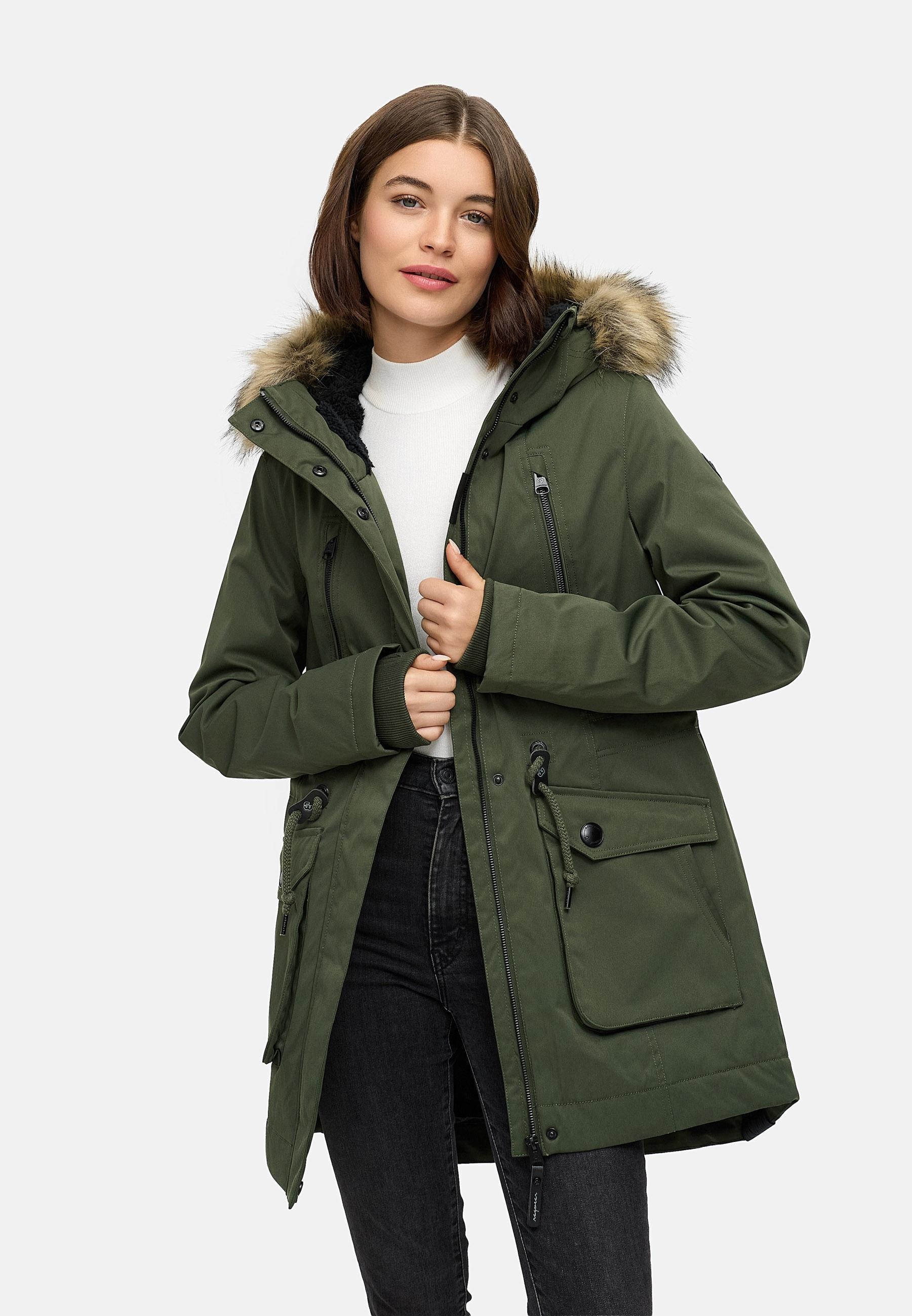 Ragwear Kurzmantel »Ellsa B YOUMODO«, Warmer Damen Winterparka