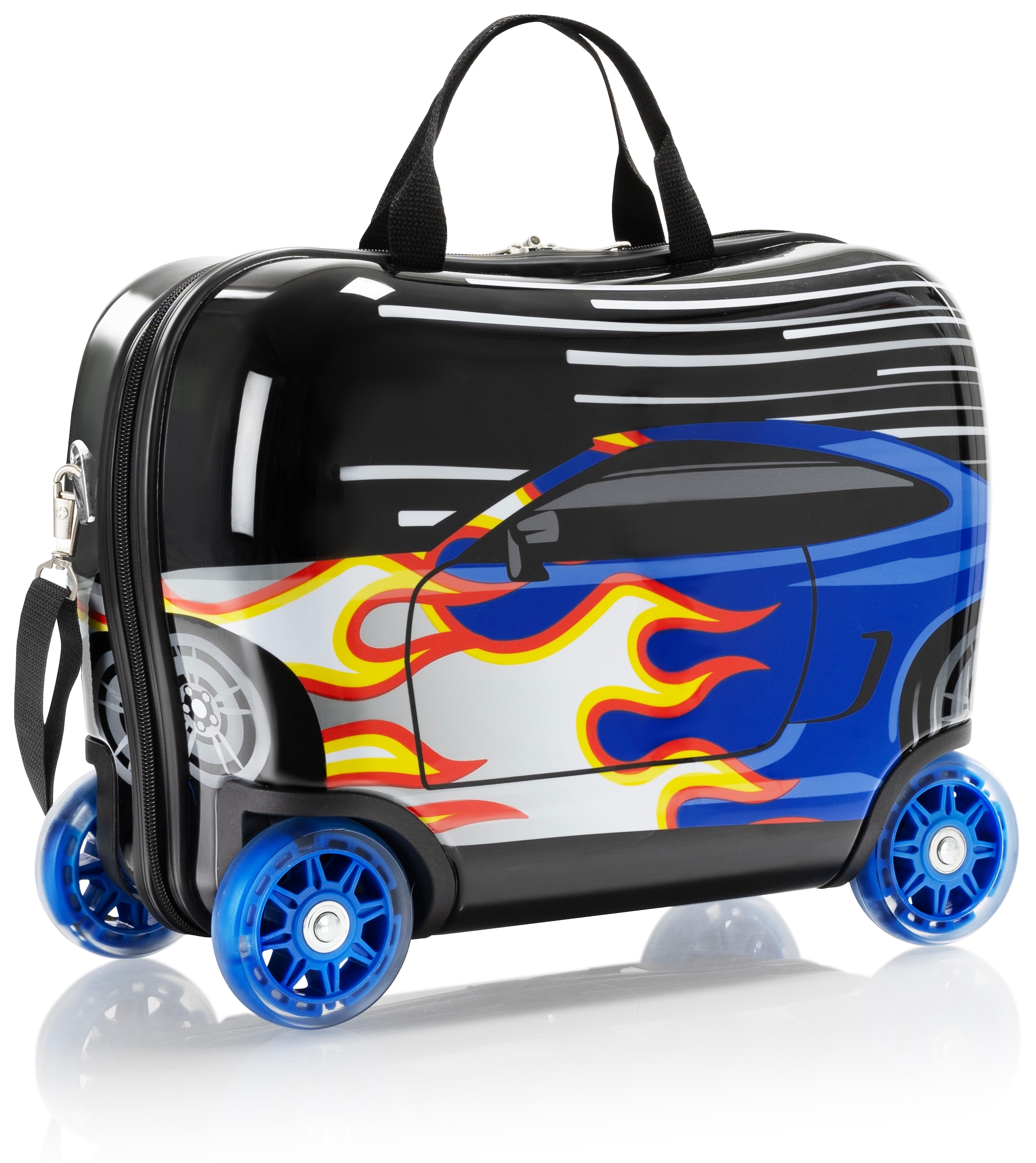 HEYS Kinder Kinderkoffer "Kinderkoffer Heys Kids Ride-On Luggage, 16 cm", schwarz, Polycarbonat, mehrfarbig, festlich, Koffer, Heys x Joachim Llambi