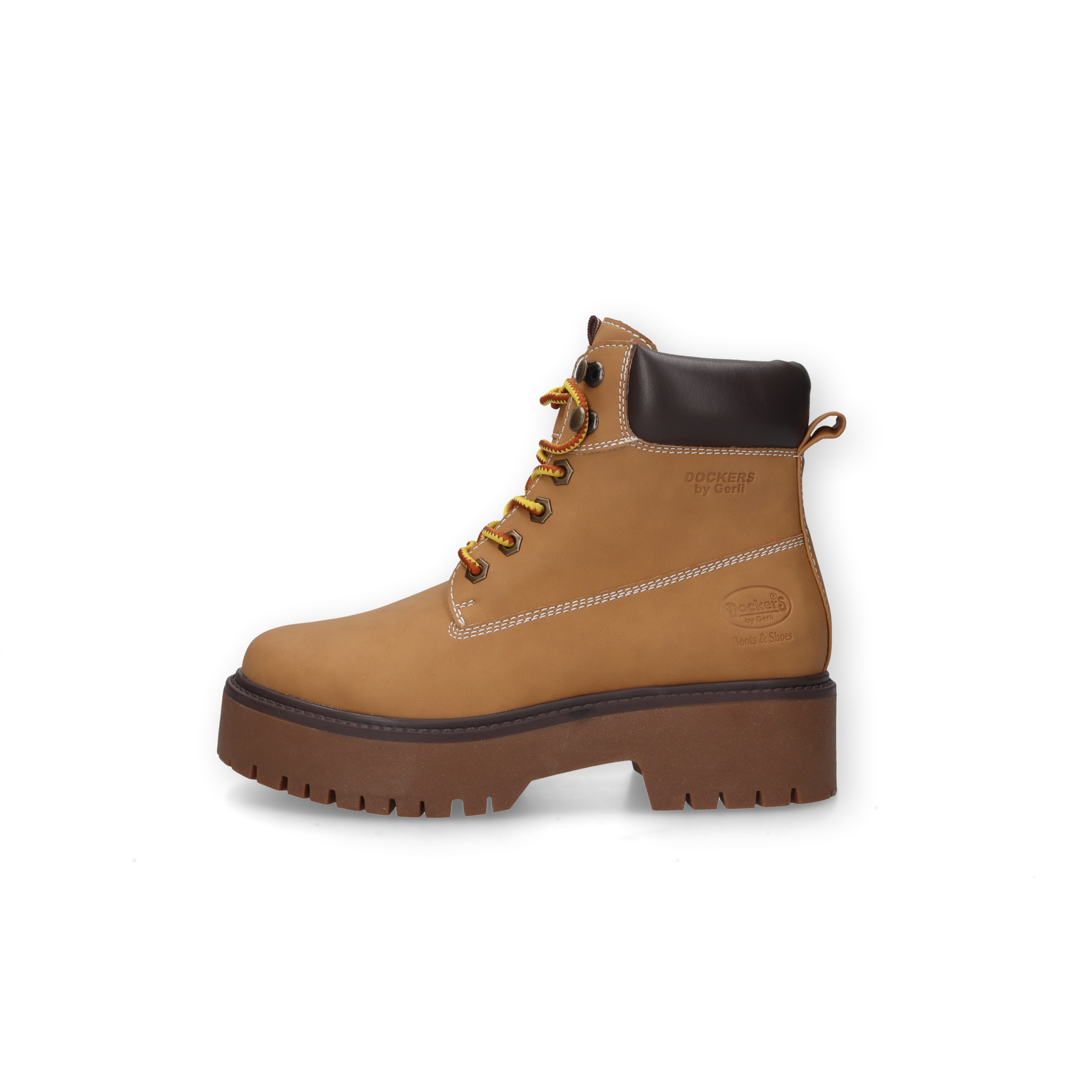 Dockers by Gerli Schnürboots  Workerboots, Schnürstiefelette, Plateauboots mit Ziernähte