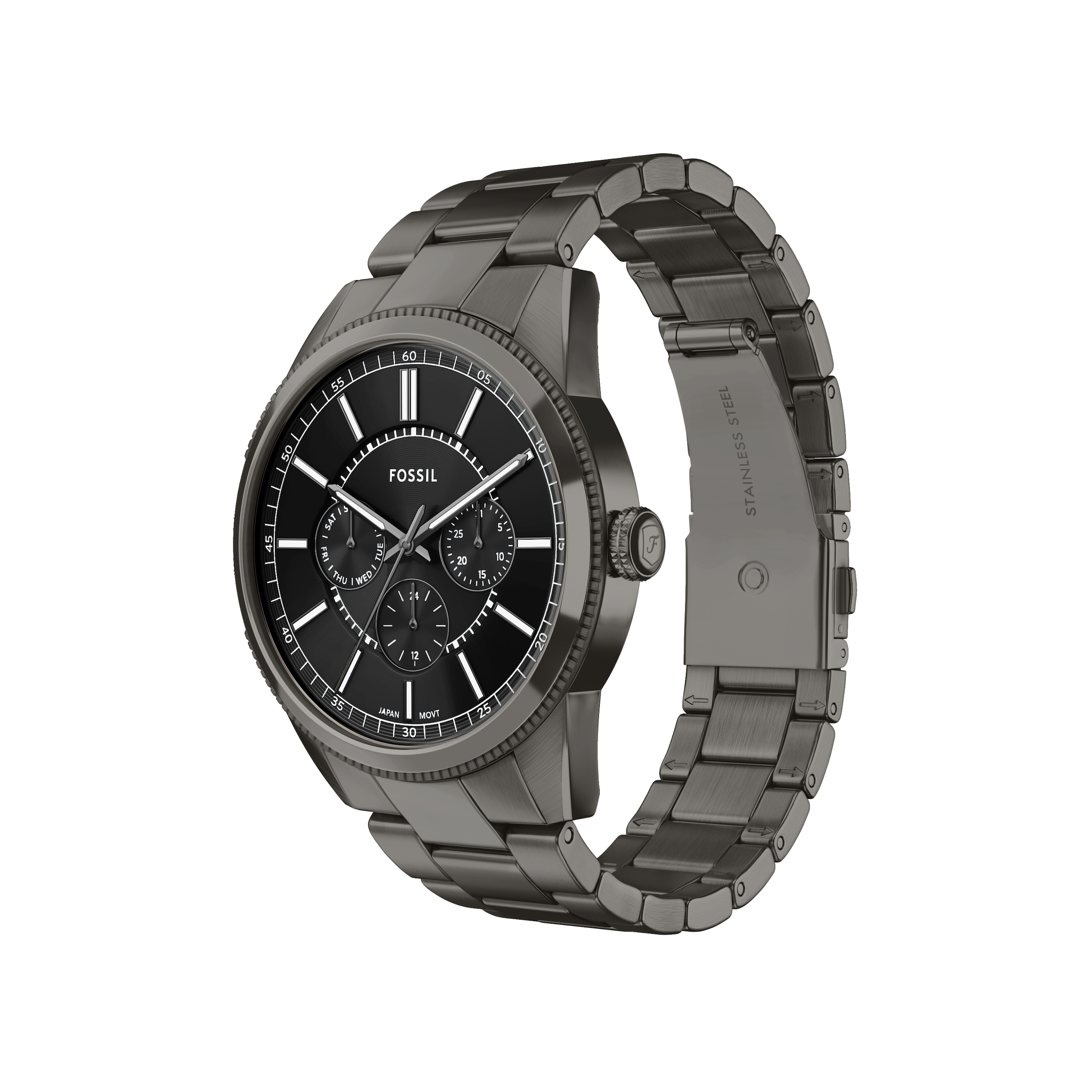 Fossil Quarzuhr »PEARSON«, Armbanduhr, Herrenuhr, Edelstahlarmband, analog, Tag, Wochentag