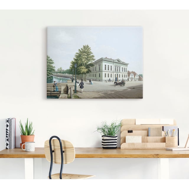 Artland Wandbild »Das Prinzenpalais in Oldenburg. Um 1848«, Gebäude, (1 St.),  als Leinwandbild, Wandaufkleber oder Poster in versch. Größen bestellen |  BAUR