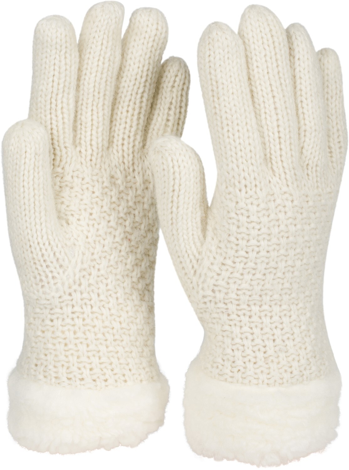 styleBREAKER Strickhandschuhe "Strickhandschuhe mit Perlmuster und Fleece" 1 Stk.
