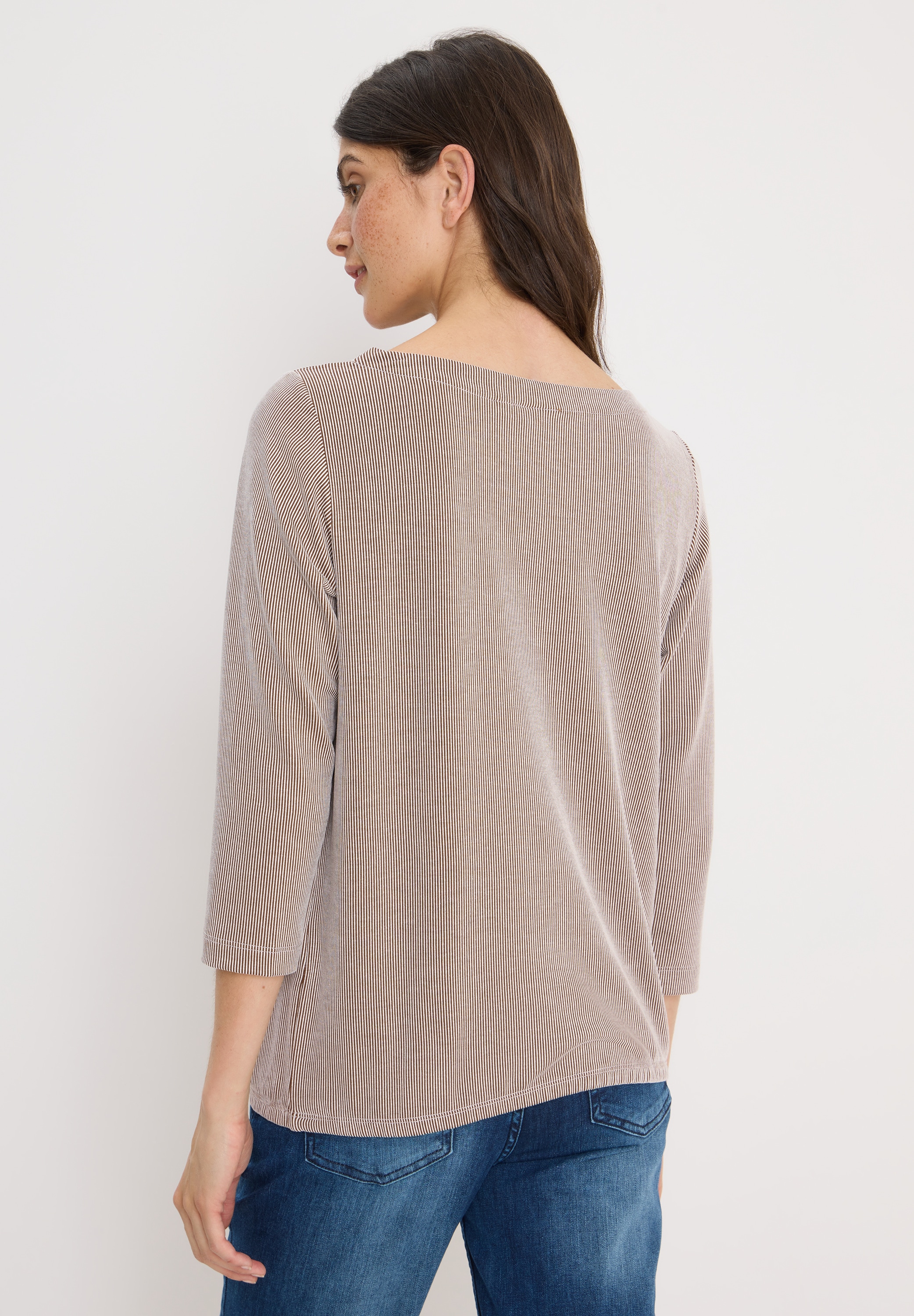 Cecil 3/4-Arm-Shirt, mit U-Boot-Ausschnitt