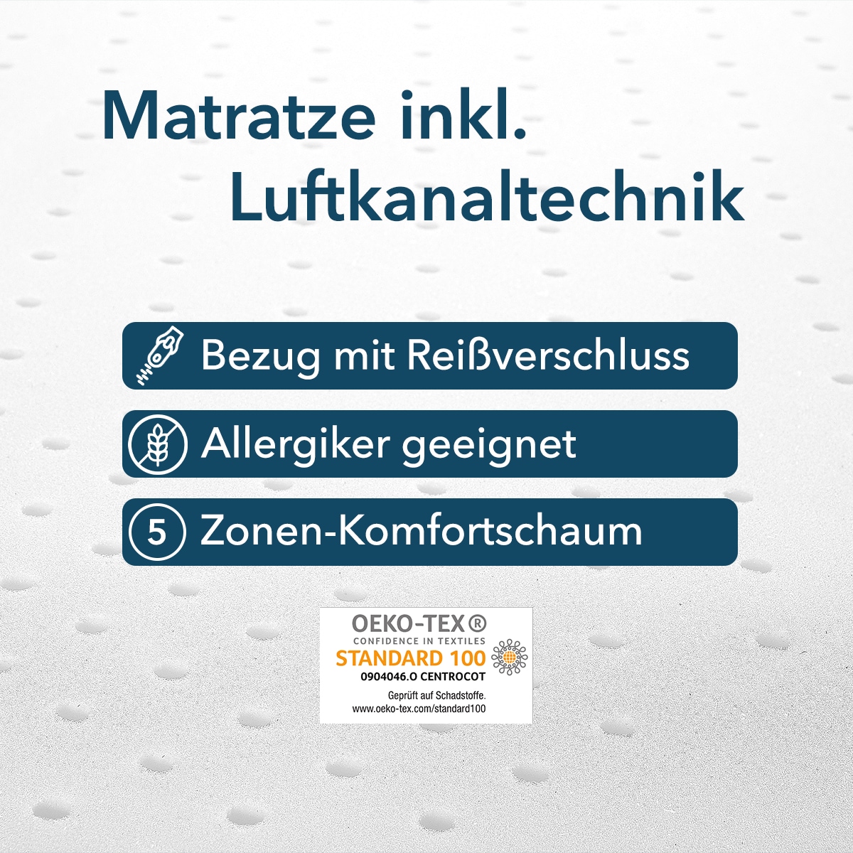 DI QUATTRO Komfortschaummatratze »Matratze Airy Form Luxus, Matratze in 90x200 cm und weiteren Größen« 29 cm hoch 1 Stk. tlg. Die Matratze, die atmet. Extra hoch und komfortabel, Schnäppchenpreis