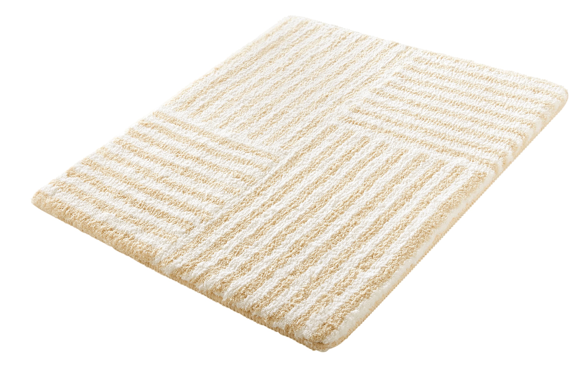 Kleine Wolke Badematte "Chelsea, Badvorleger, Badezimmer Teppich" Höhe 20 mm rutschhemmend beschichtet fußbodenheizungsgeeignet Badteppich, modernes Design, gestreift