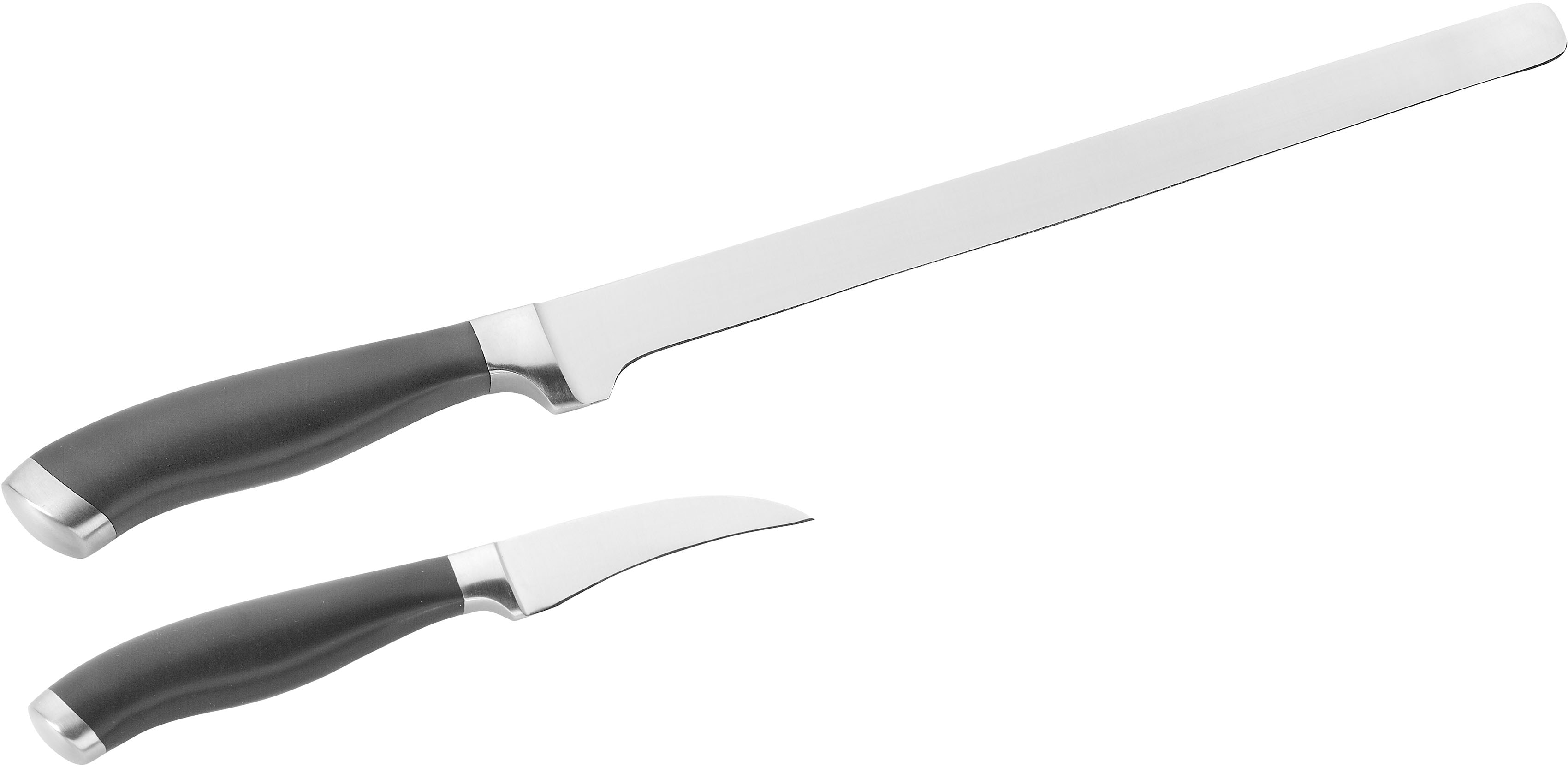 PINTINOX Messer-Set "Coltelli Professional", schwarz, Kochmesser-Sets, (Schinkenmesser, Gemüsemesser), Edelstahl, spülmaschinengeeignet