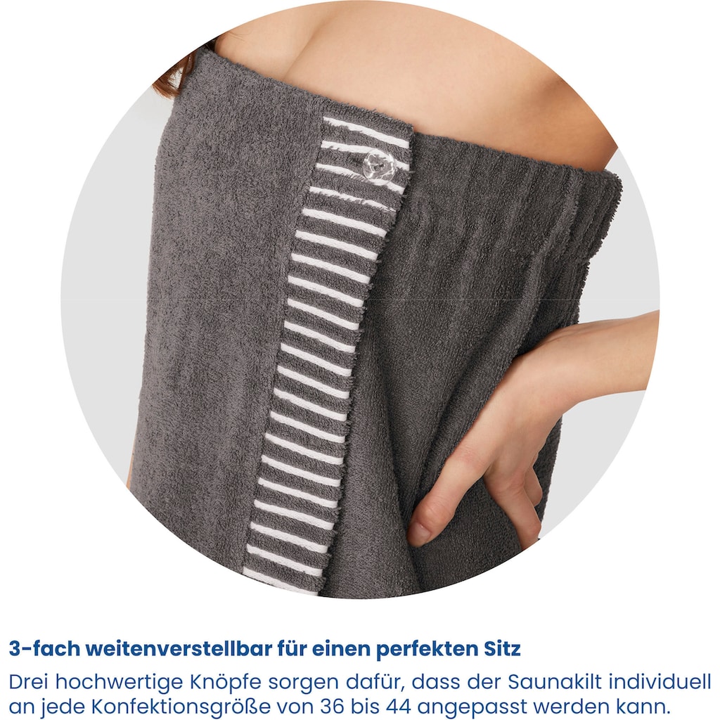 Schiesser Sarong »Saunakilt Rom für Damen aus saugstarkem Baumwoll-Frottier«, (1 St.)