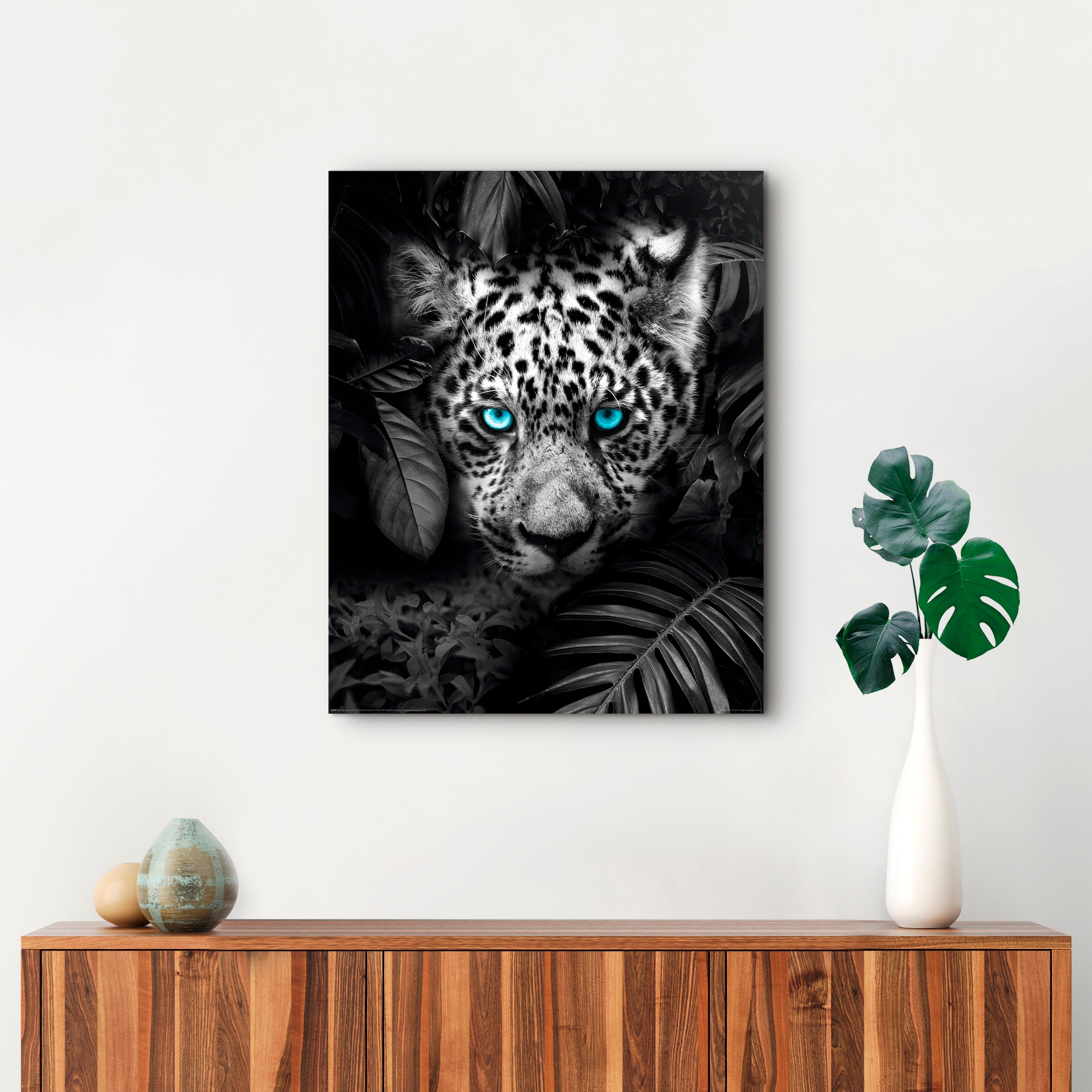 (1 Eyed kaufen Holzbild | BAUR »Blue St.) Leopard«, Reinders!