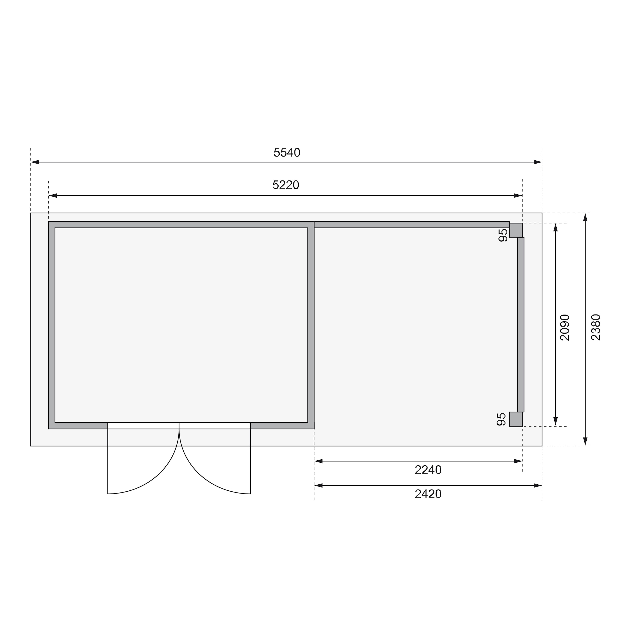 Karibu Gartenhaus »Nordsee 4«