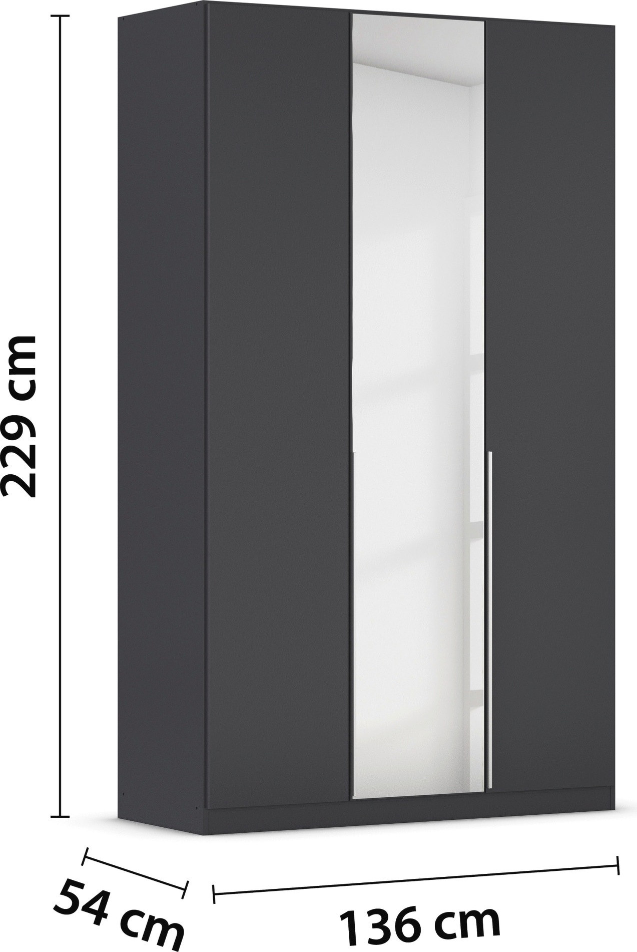 rauch Drehtürenschrank »Kleiderschrank Schrank Garderobe AGORDO mit Dekor- oder Hochglanzfront«, (in zwei Griff-Farben), durchdachte Innenausstattung, in 6 Breiten und 2 Höhen MADE IN GERMANY