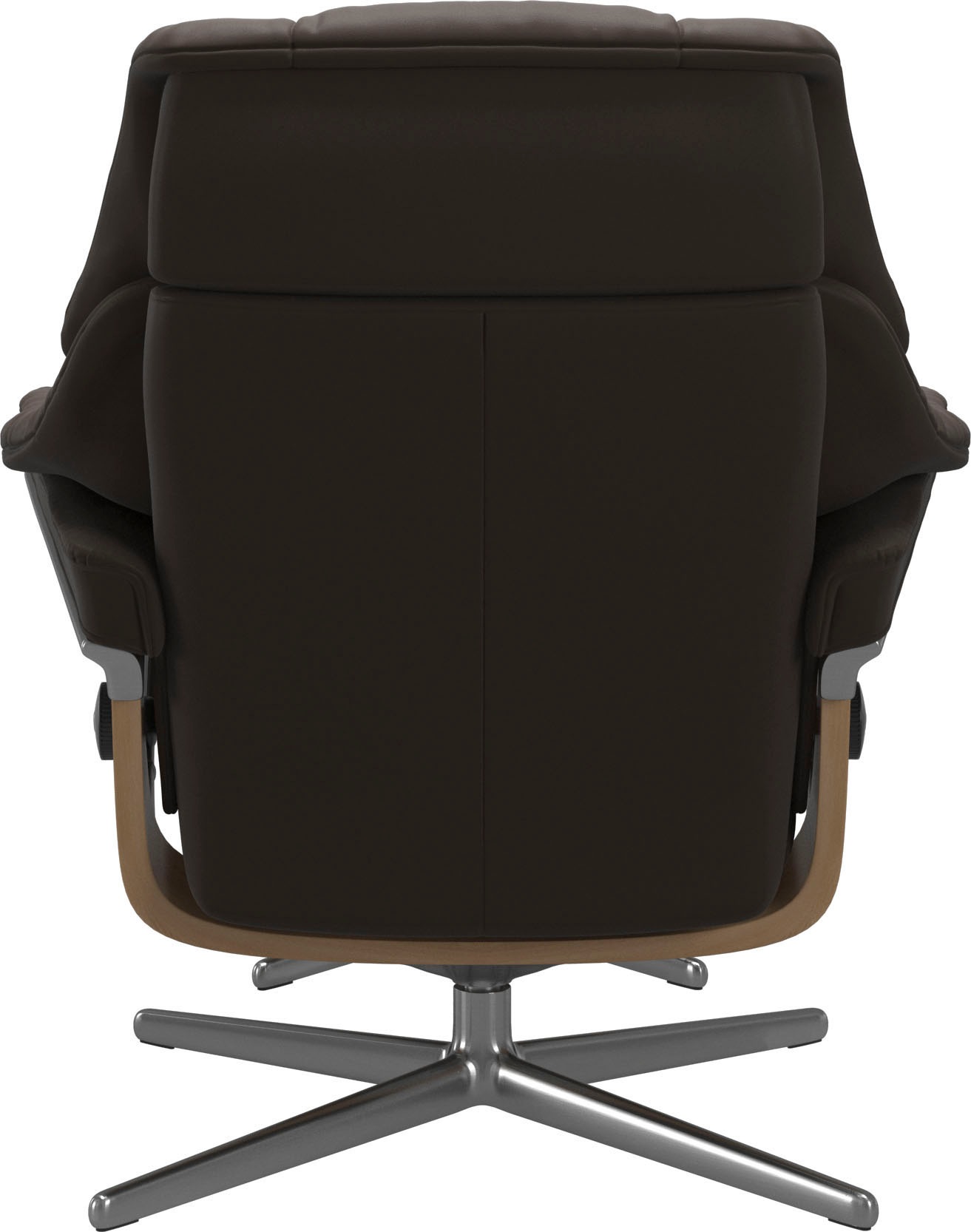 Stressless® Relaxsessel »Reno«, (Set, Relaxsessel mit Hocker), mit Hocker, mit Cross Base, Größe S, M & L, Holzakzent Eiche