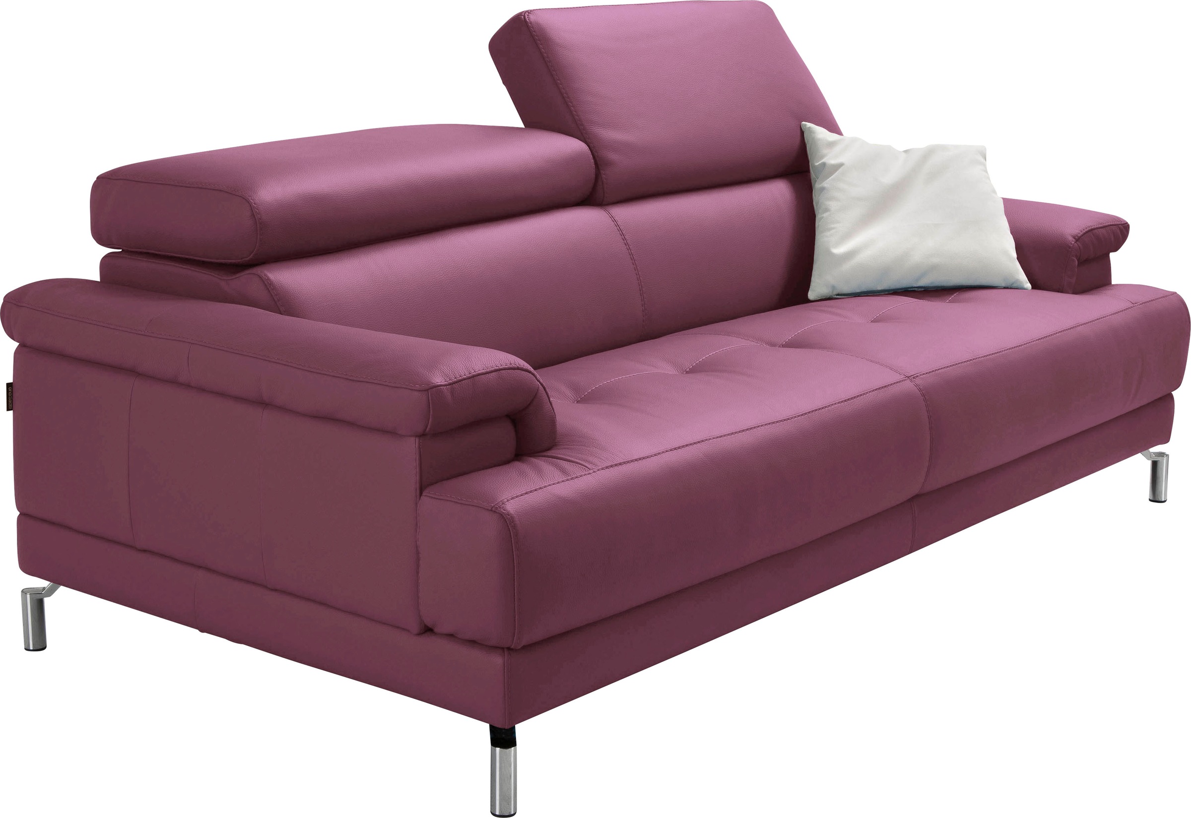 Egoitaliano 2,5-Sitzer »Soul, Design und Sitzkomfort auf hohem Niveau, tolle Details«, inkl. Kopfteilverstellung für noch mehr Komfort, Designfuß