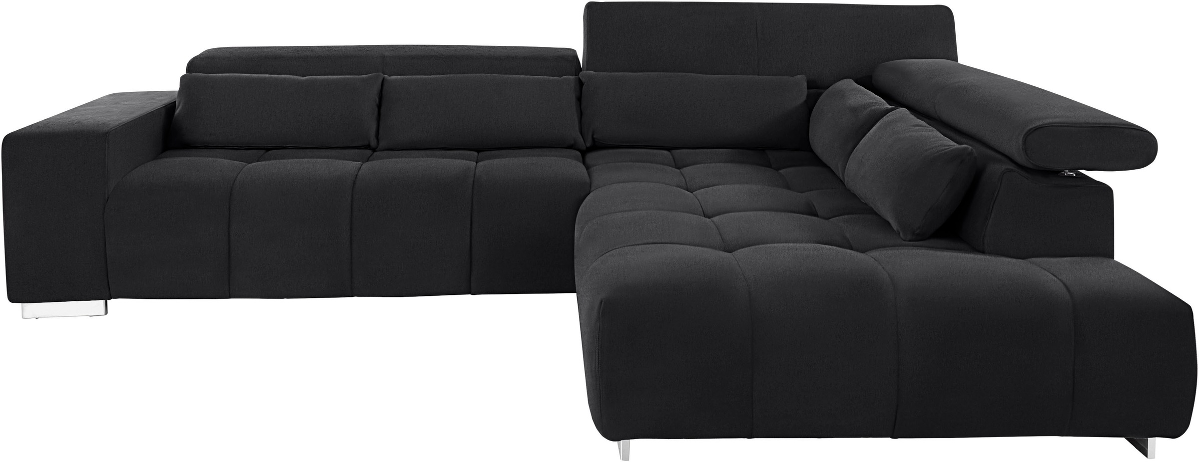 COTTA Ecksofa »Orion L-Form«, mit Kopfteilverstellung & 5 Nierenkissen