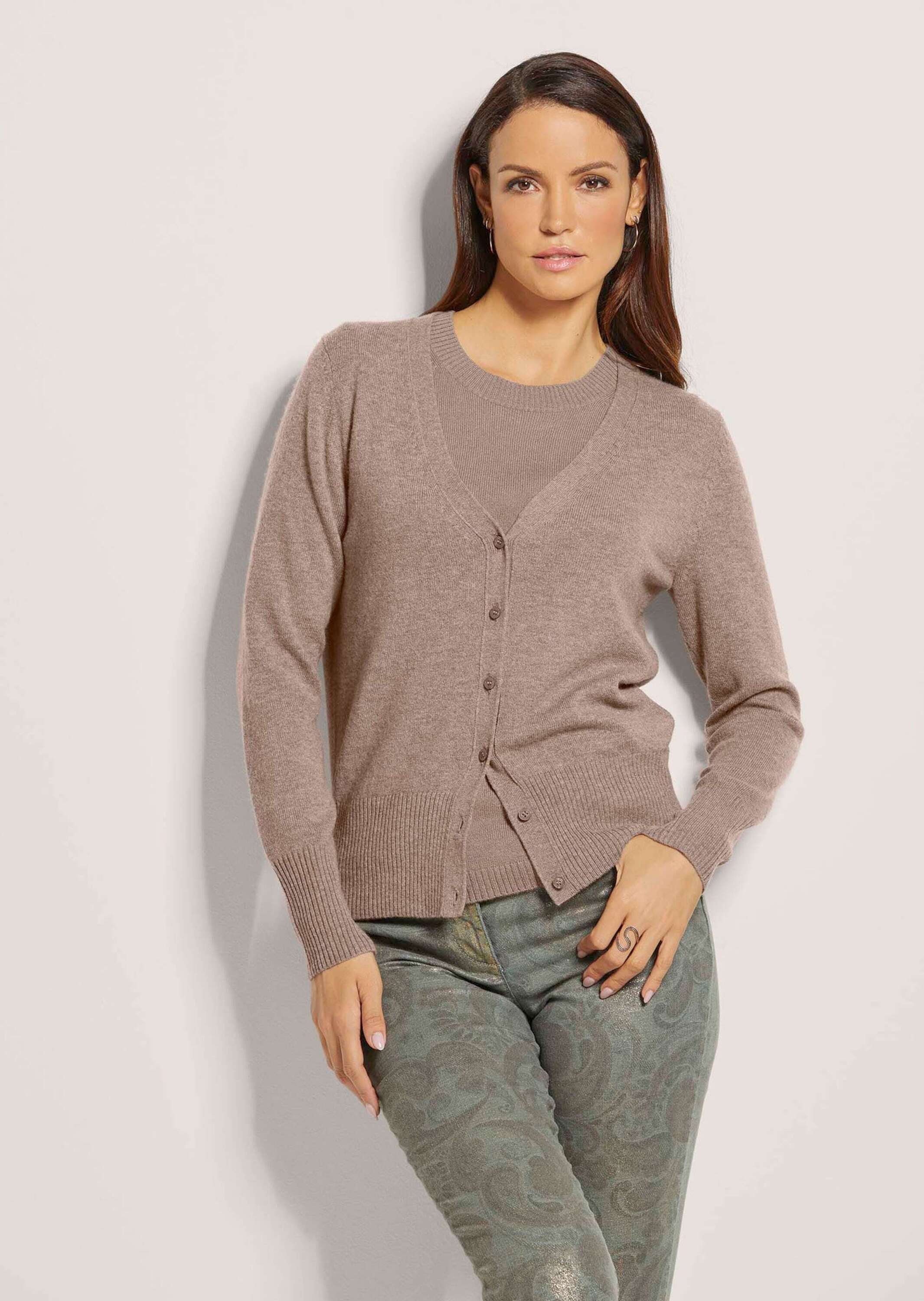 MADELEINE 2-in-1-Strickjacke »Twinset Elegantes Twinset aus Schurwolle-Kaschmir«