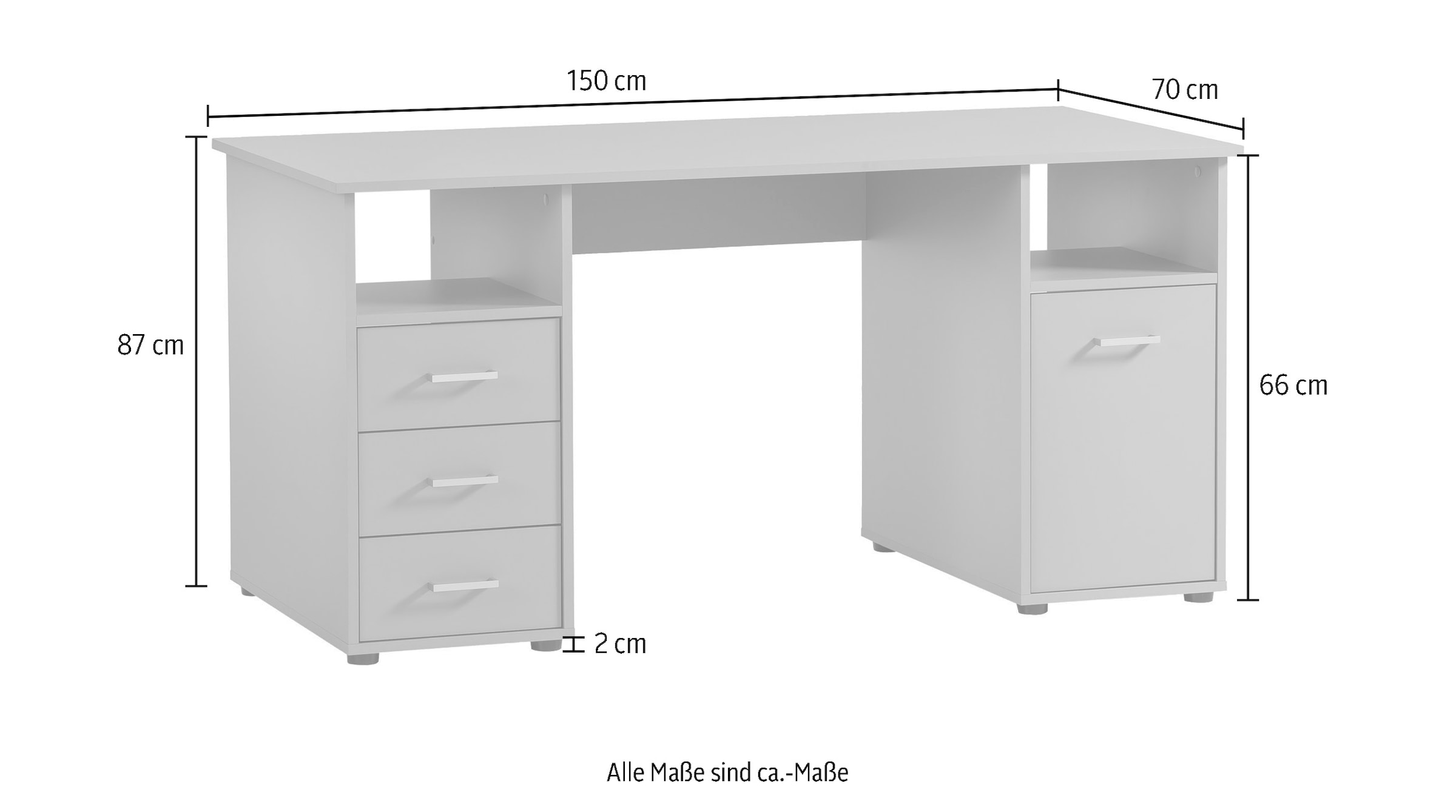 Schildmeyer Schreibtisch »Baku«, Breite 150 cm, Made in Germany