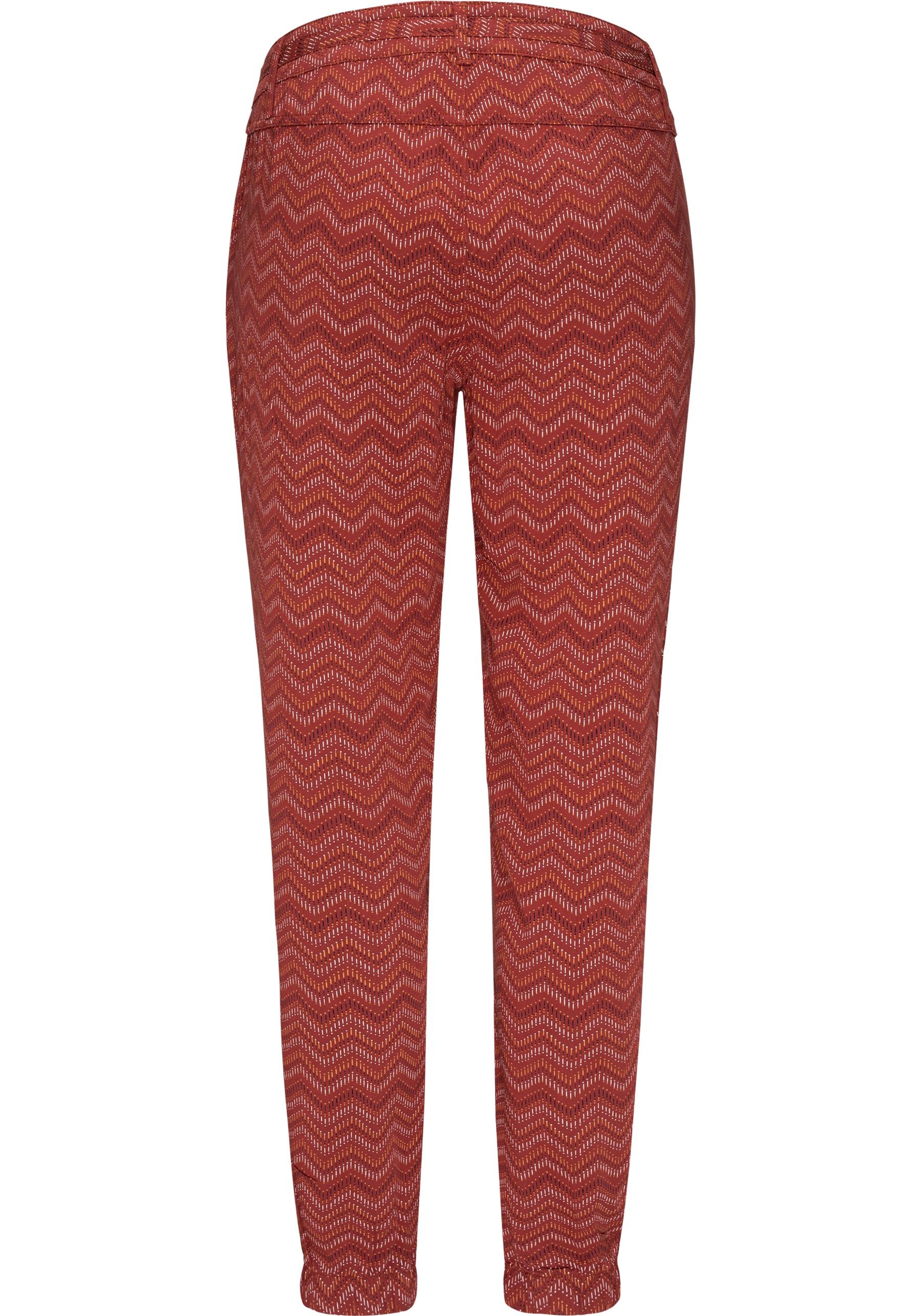 Ragwear Haremshose »Talin Chevron«, leichte Leinenhose mit Print und Tunnelzugband