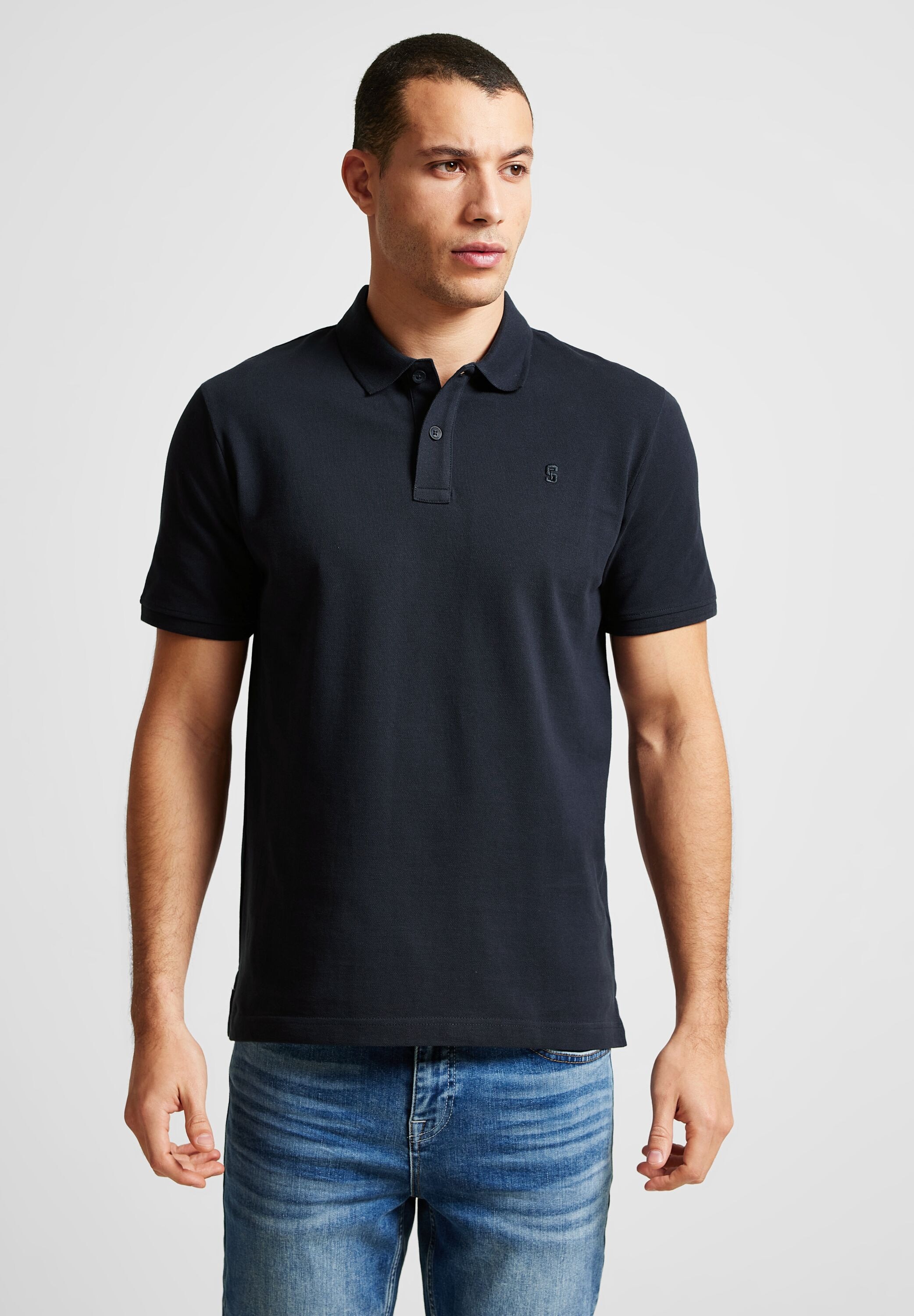 STREET ONE MEN Poloshirt, in Unifarbe