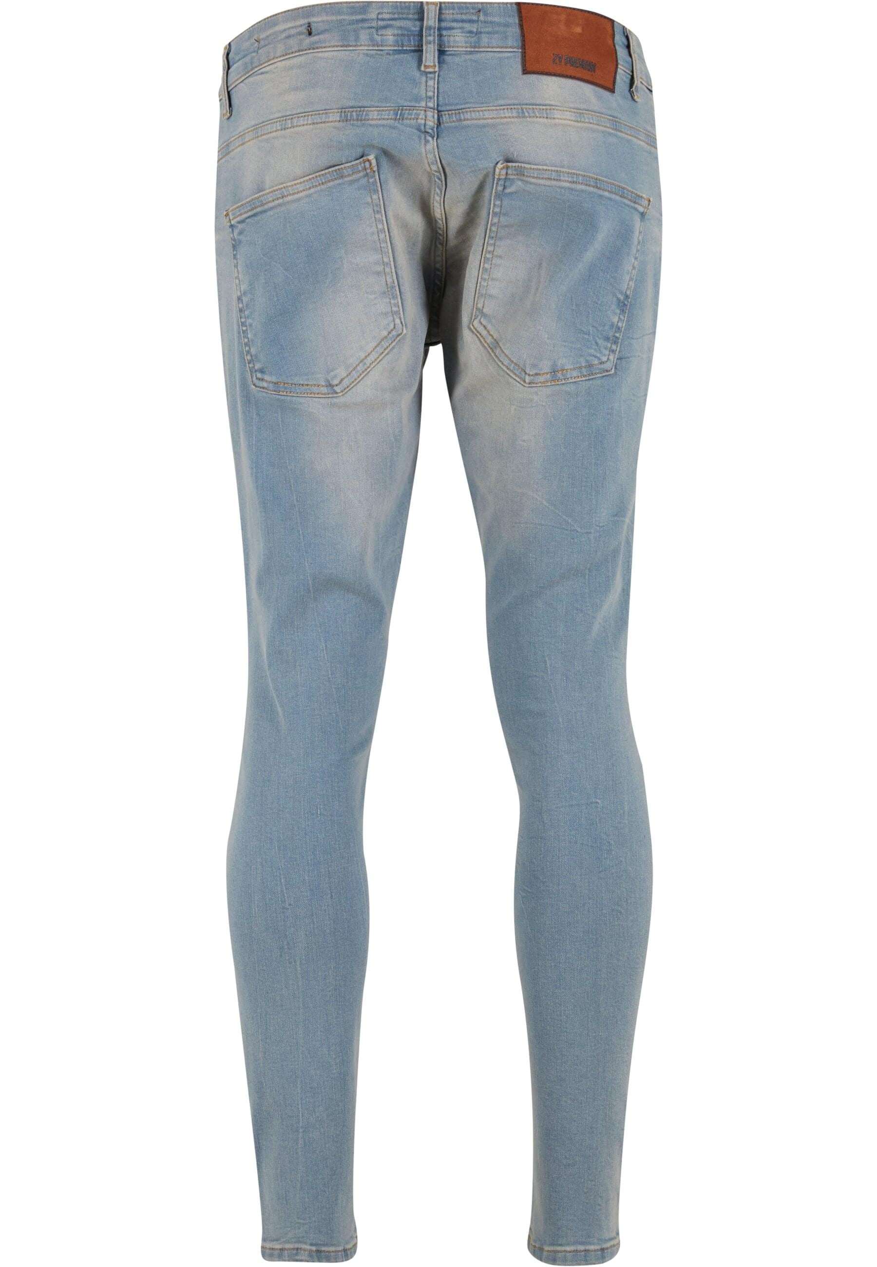 2Y Studios Bequeme Jeans »2Y Studios Herren 2Y Destroyed Cropped Skinny Fit Denim«, (1 tlg.)