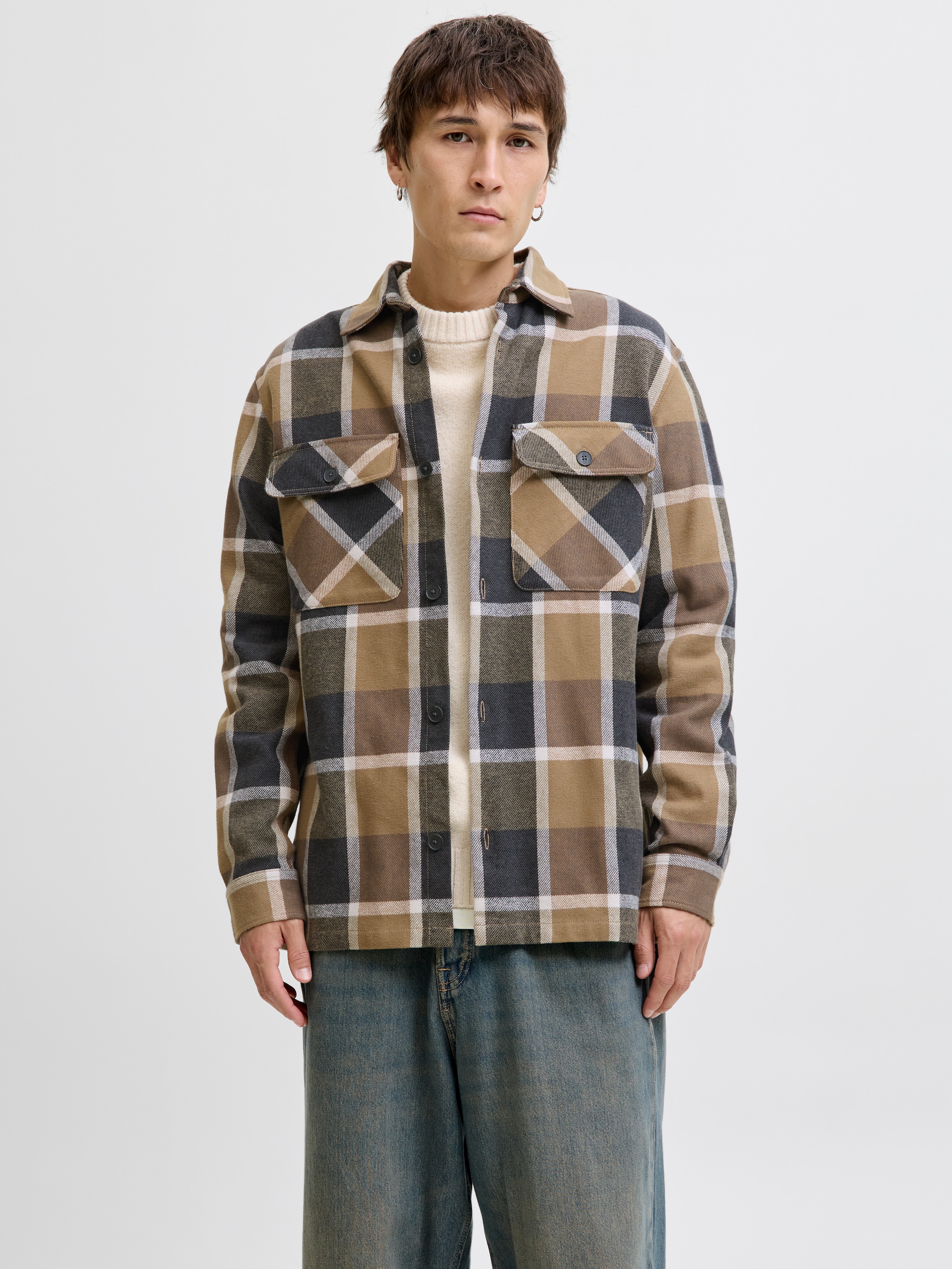 Jack & Jones Langarmhemd "JPRRAYLE MELANGE CHECK L/S OVERSHIRT SN" günstig online kaufen
