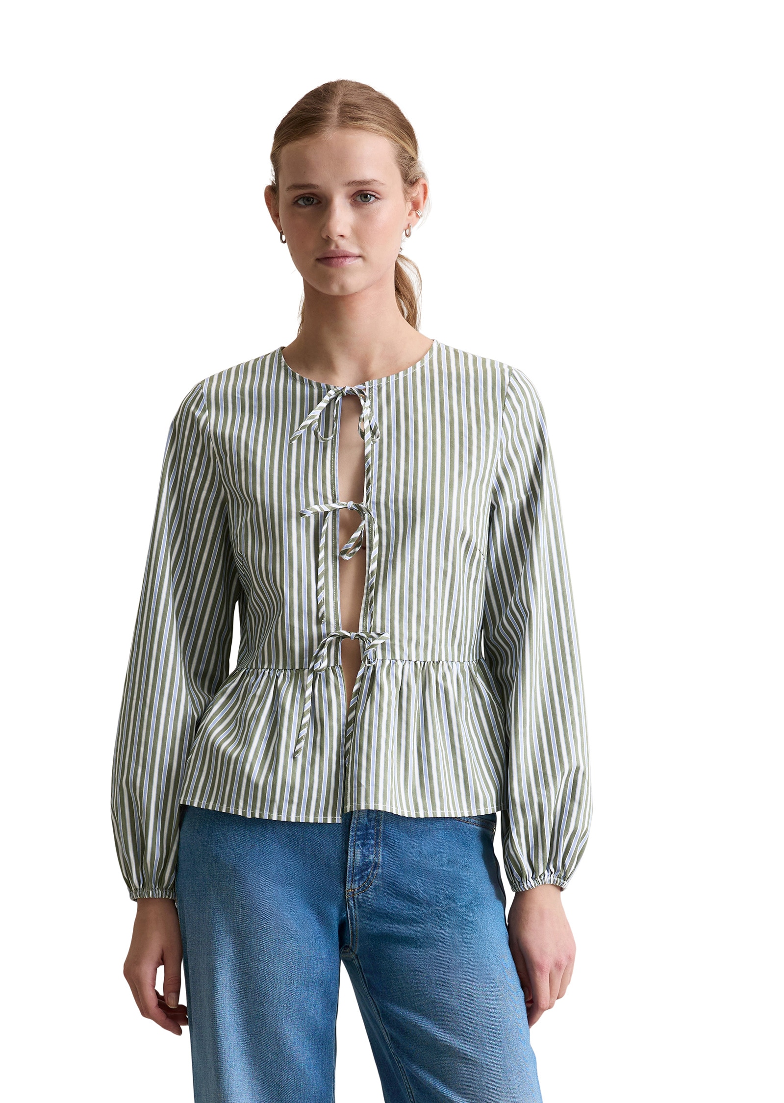 Marc OPolo DENIM Langarmbluse "aus Baumwoll-Dobby" günstig online kaufen