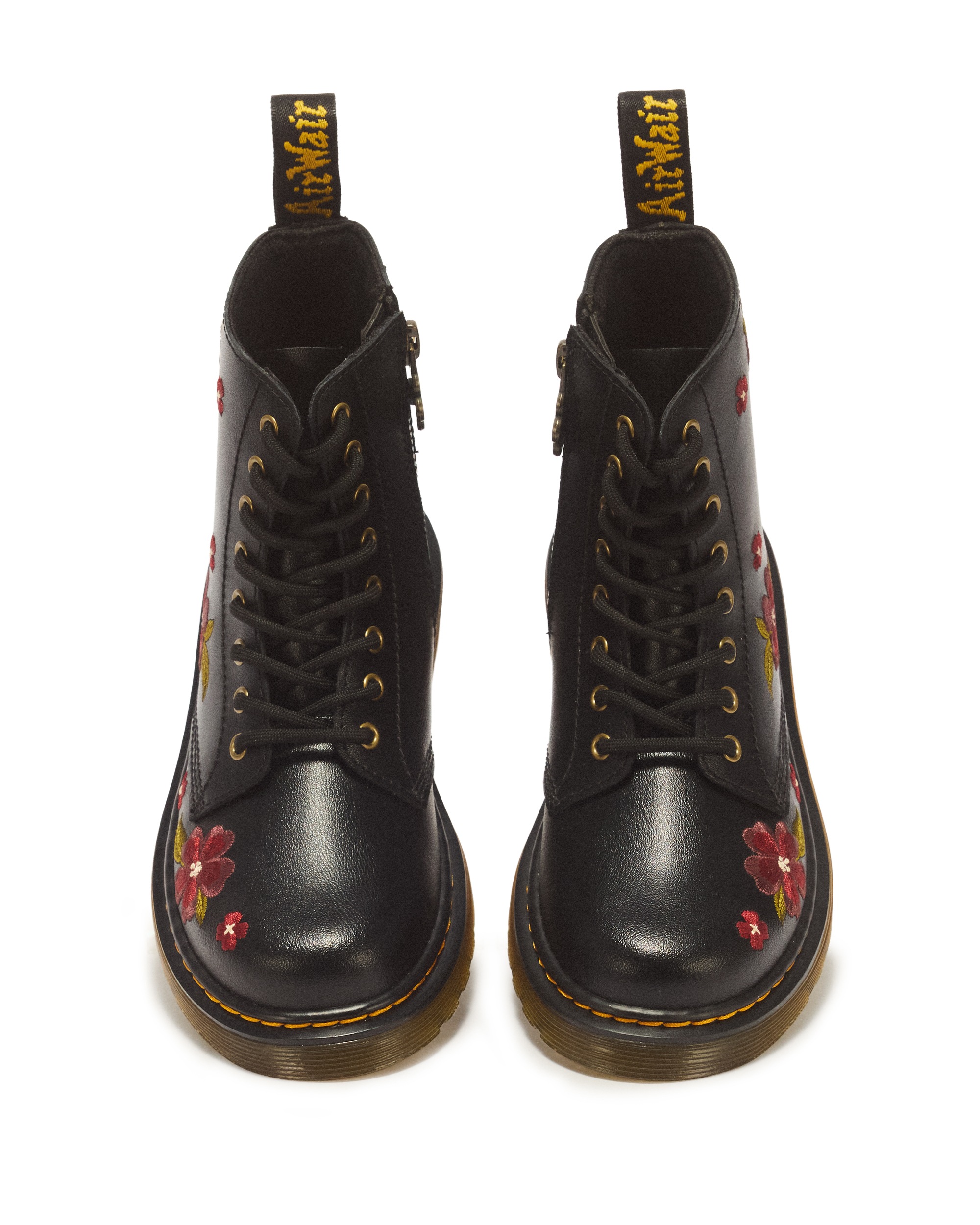 DR. MARTENS Schnürboots »1460 J black T Lamper«  Herbstboots, Mini&Me mit farbiger Blumenstickerei
