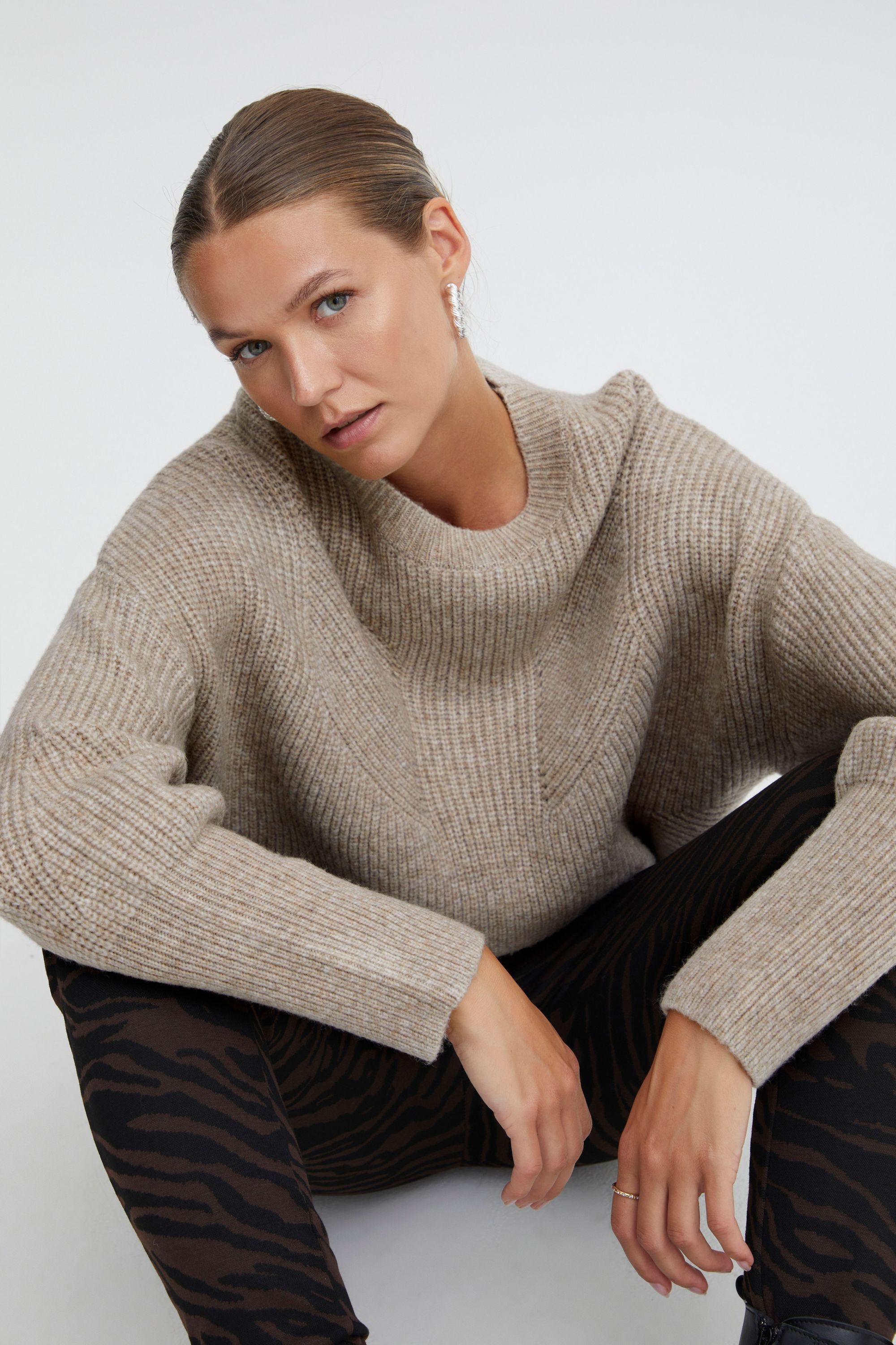 Ichi Strickfleece-Pullover »Strickpullover IHMylle«