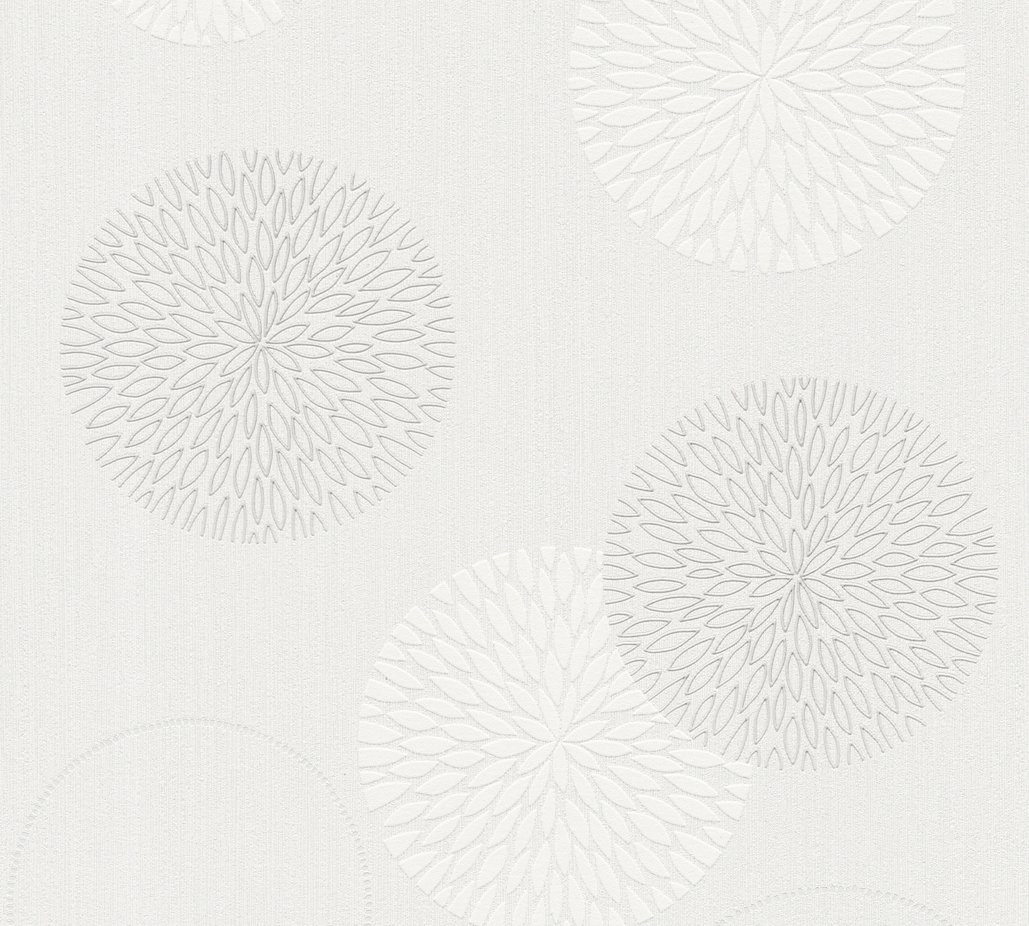 A.S. Création 1100000002199 "Black and White" Motiv botanisch floral leicht strukturiert Moderne Tapete Floral Kreise Tapeten Wohnzimmer modern Flur Design