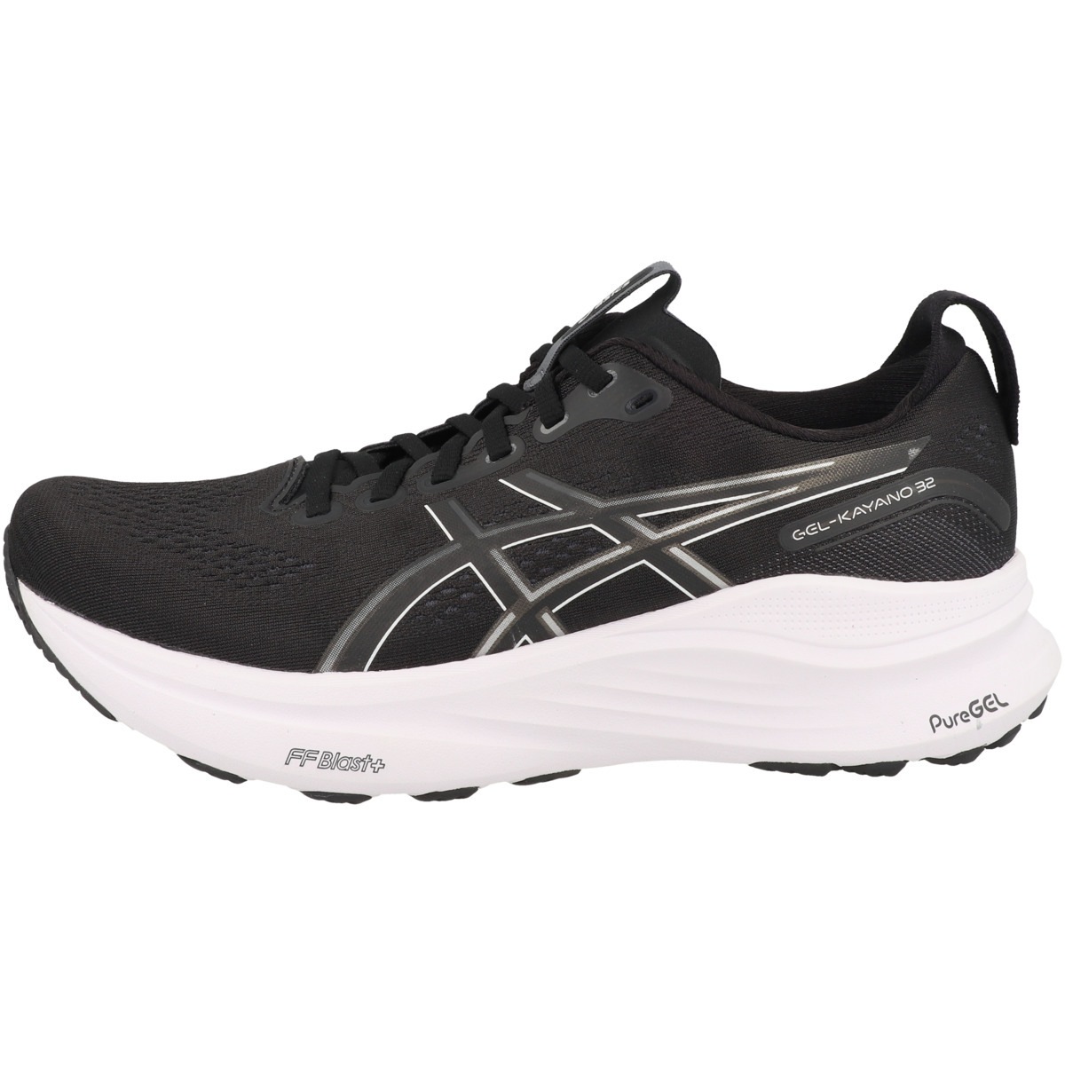 "Laufschuh ASICS ""Asics Gel-Kayano 32 Laufschuhe Herren Schuhe"", Herren, Gr. 47, schwarz, Synthetik, Textil, Schuhe Laufschuh, Verstärkte Ferse"