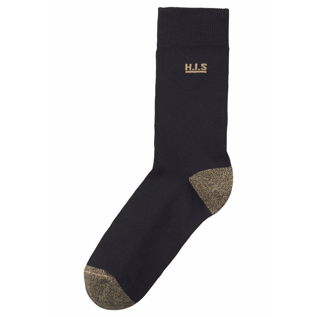 H.I.S Socken, (7 Paar), mit farbiger Spitze und Ferse