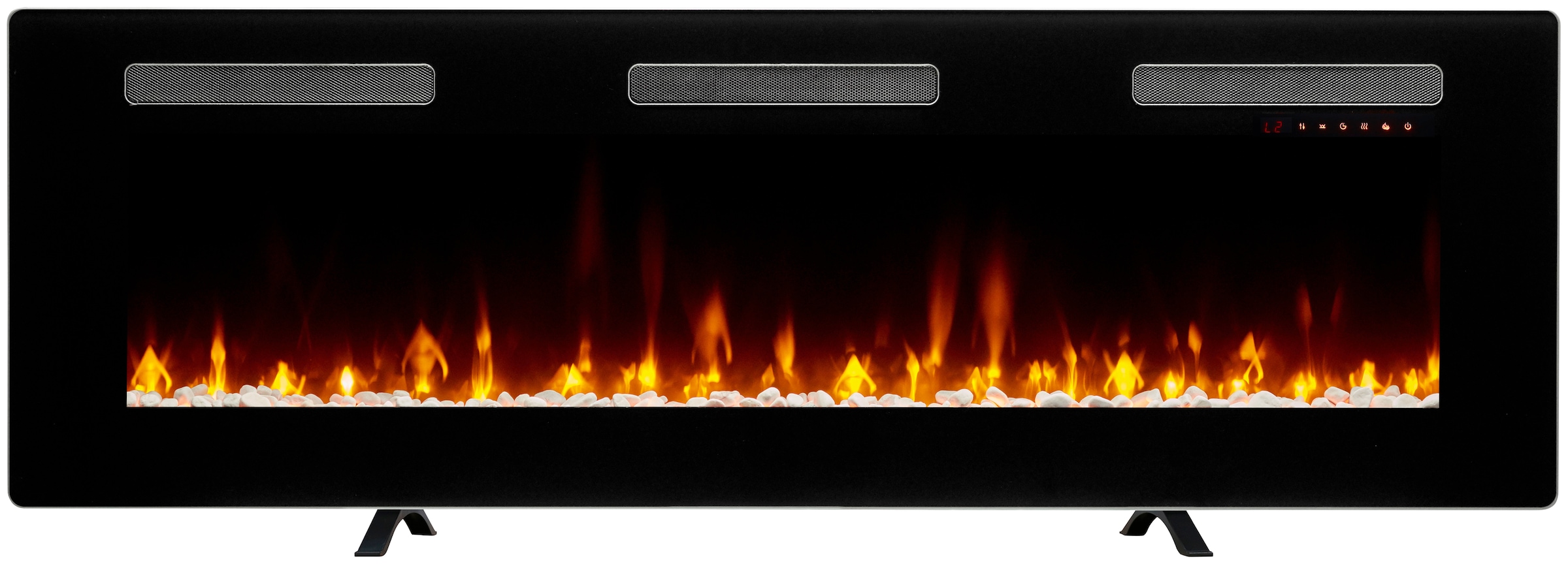 Elektrokamin »Sierra 60"«, schwarz,mit Heizung, Fernbedienung, App, Optiflame®...