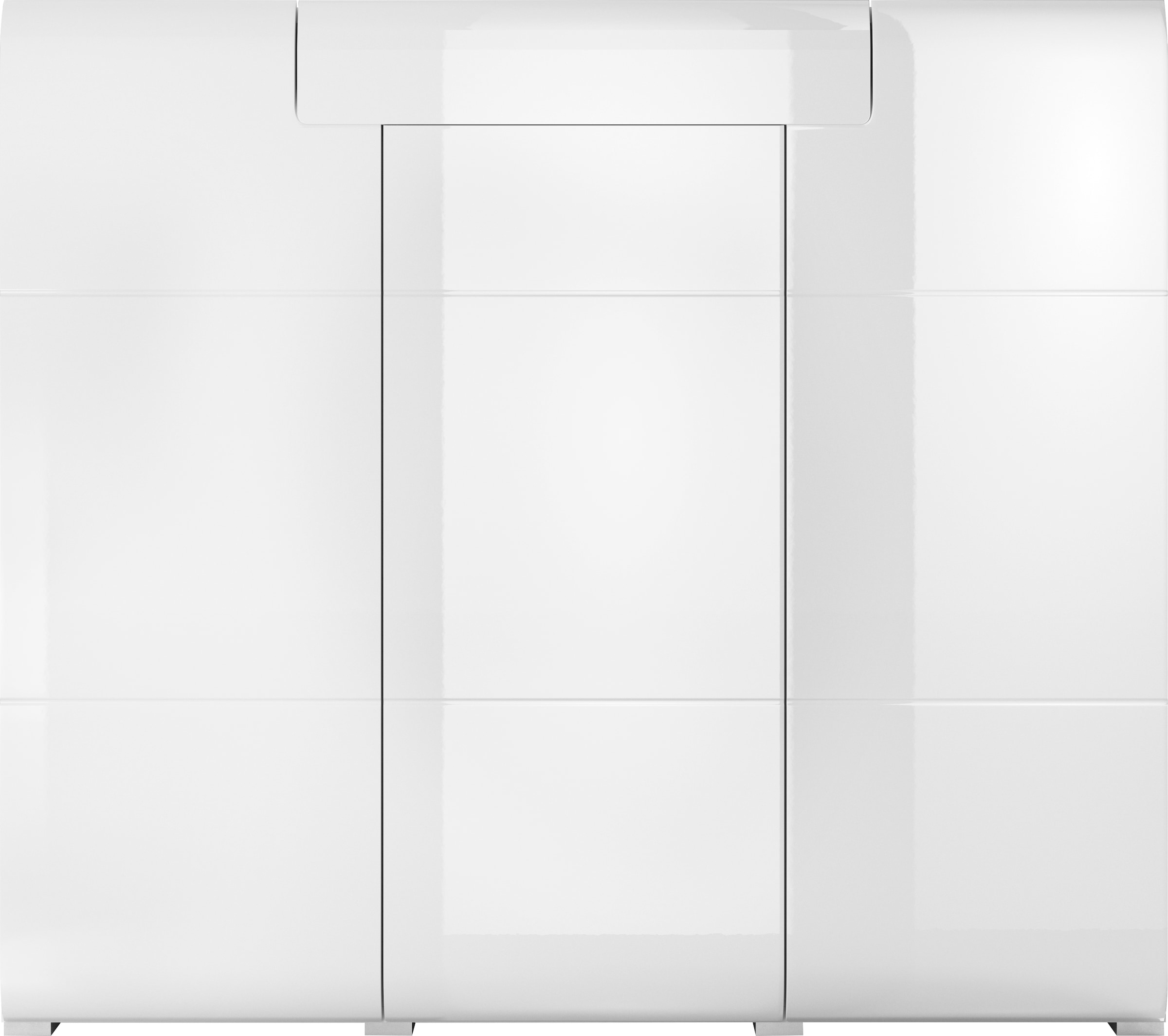 INOSIGN Highboard »Toledo,Breite 147,5 cm,trendige Hochkommode mit 3 Türen 1SK«, Hochschrank mit viel Stauraum, stylische Hochglanzfronten