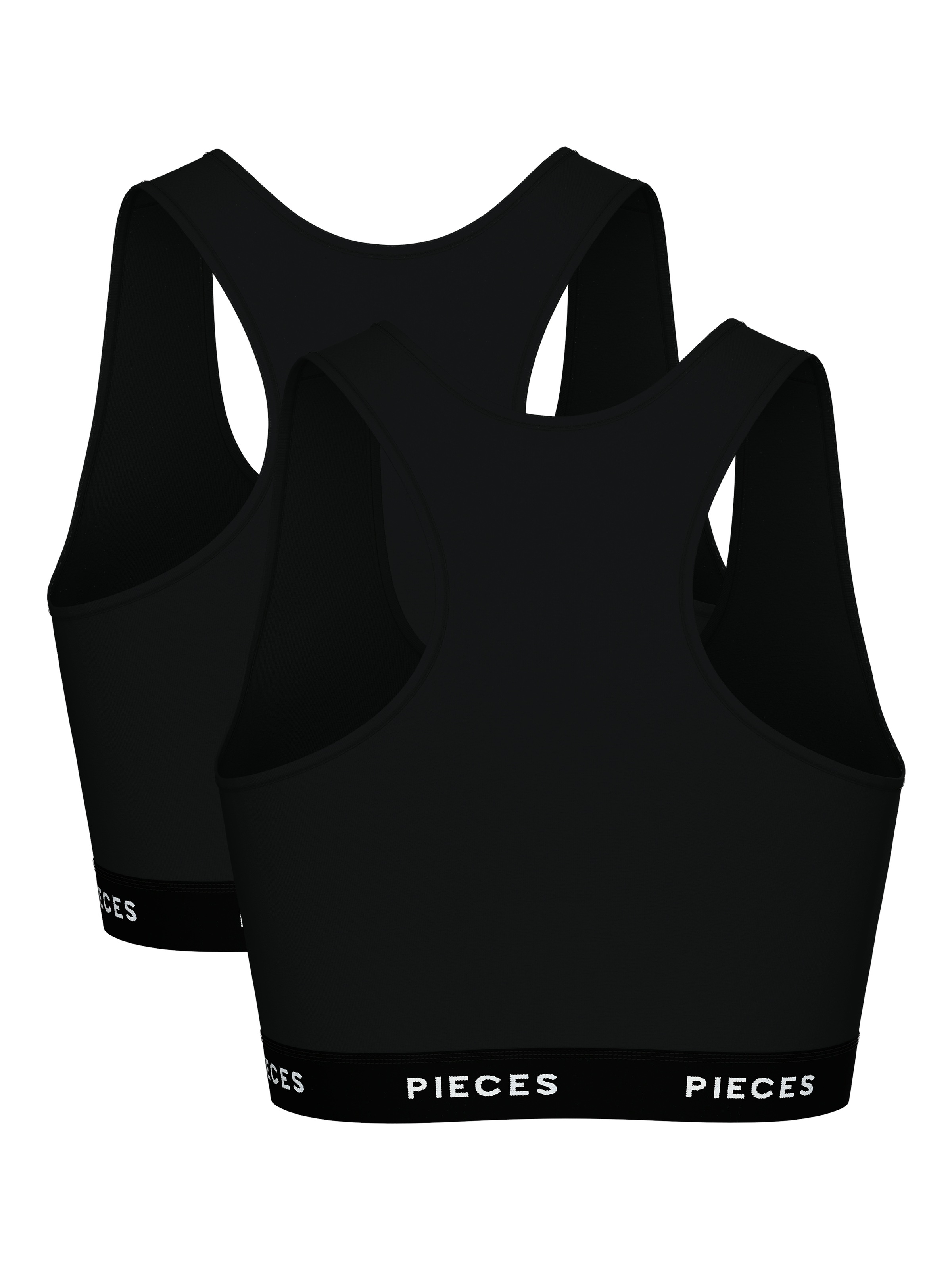 Thumbnail - pieces Bustier "PCLOGO LADY TOP 2 PACK NOOS BC" Packung, 2 Stk.