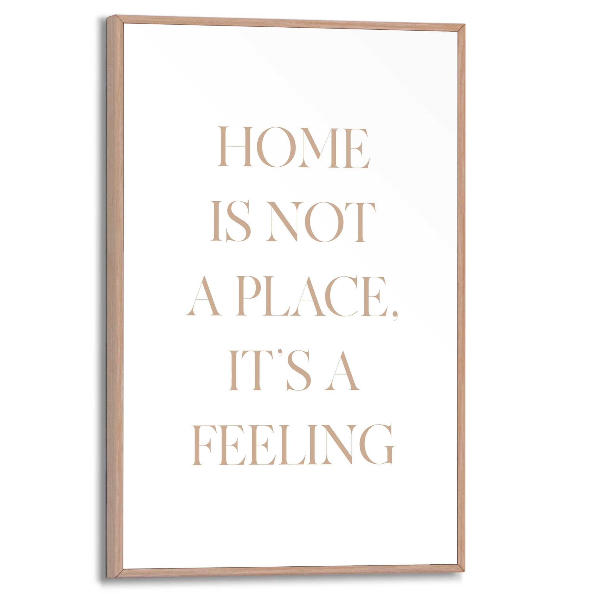 Reinders Poster "Feeling Home", Wohnzimmer - Gold - MDF - Sprüche - 20x30 c günstig online kaufen