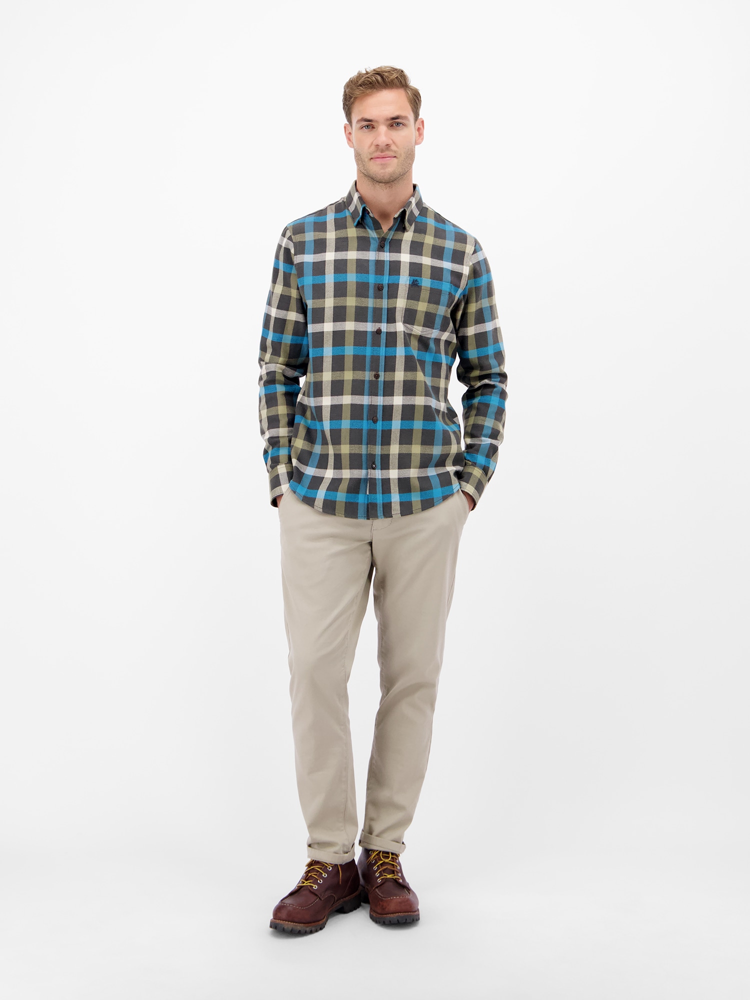 LERROS Flanellhemd »LERROS Stylisches Flannelhemd, klassisch kariert«