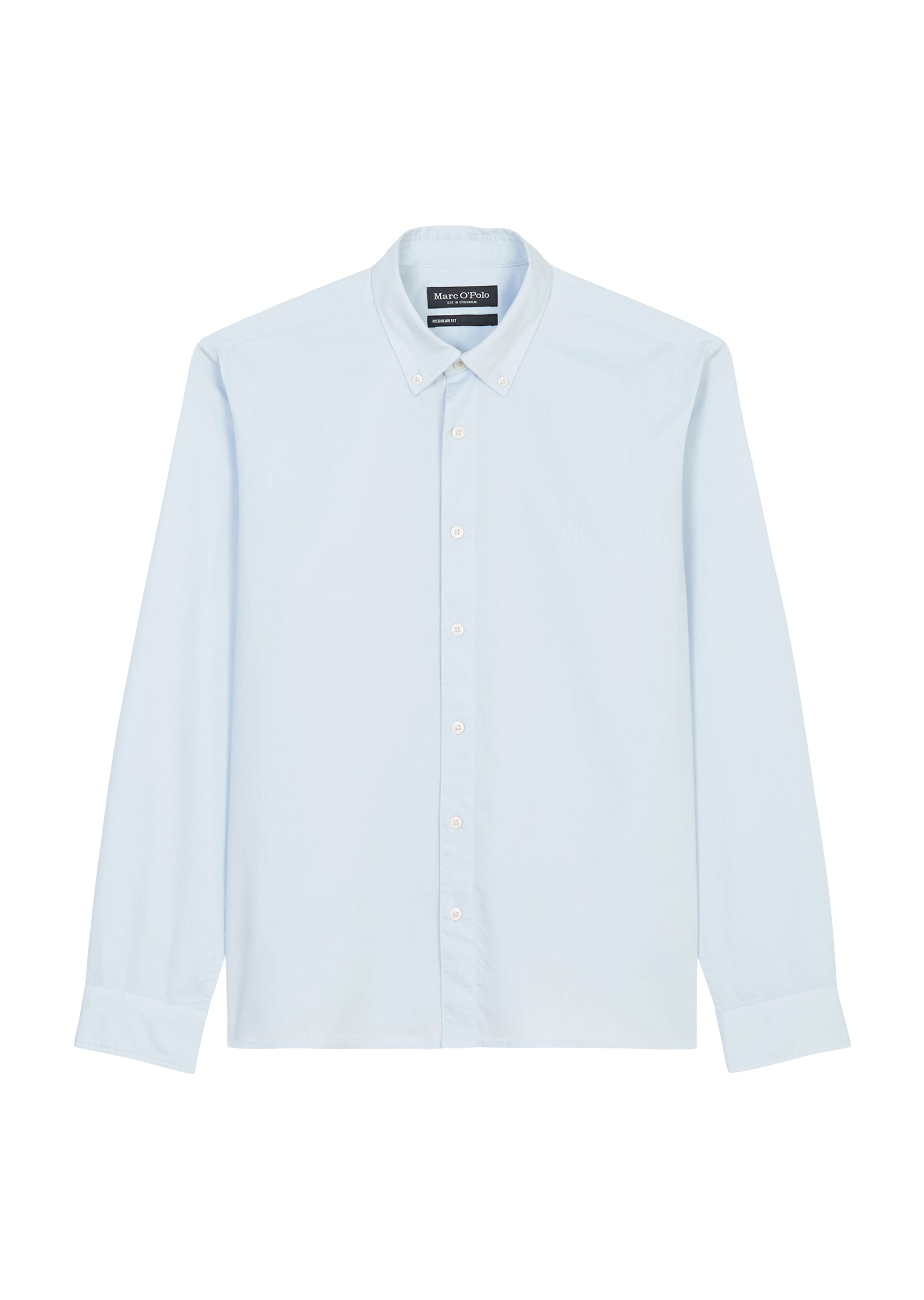 Marc O'Polo Langarmhemd, regular fit aus Bio-Baumwolle, Button-down-Kragen, mit Struktur