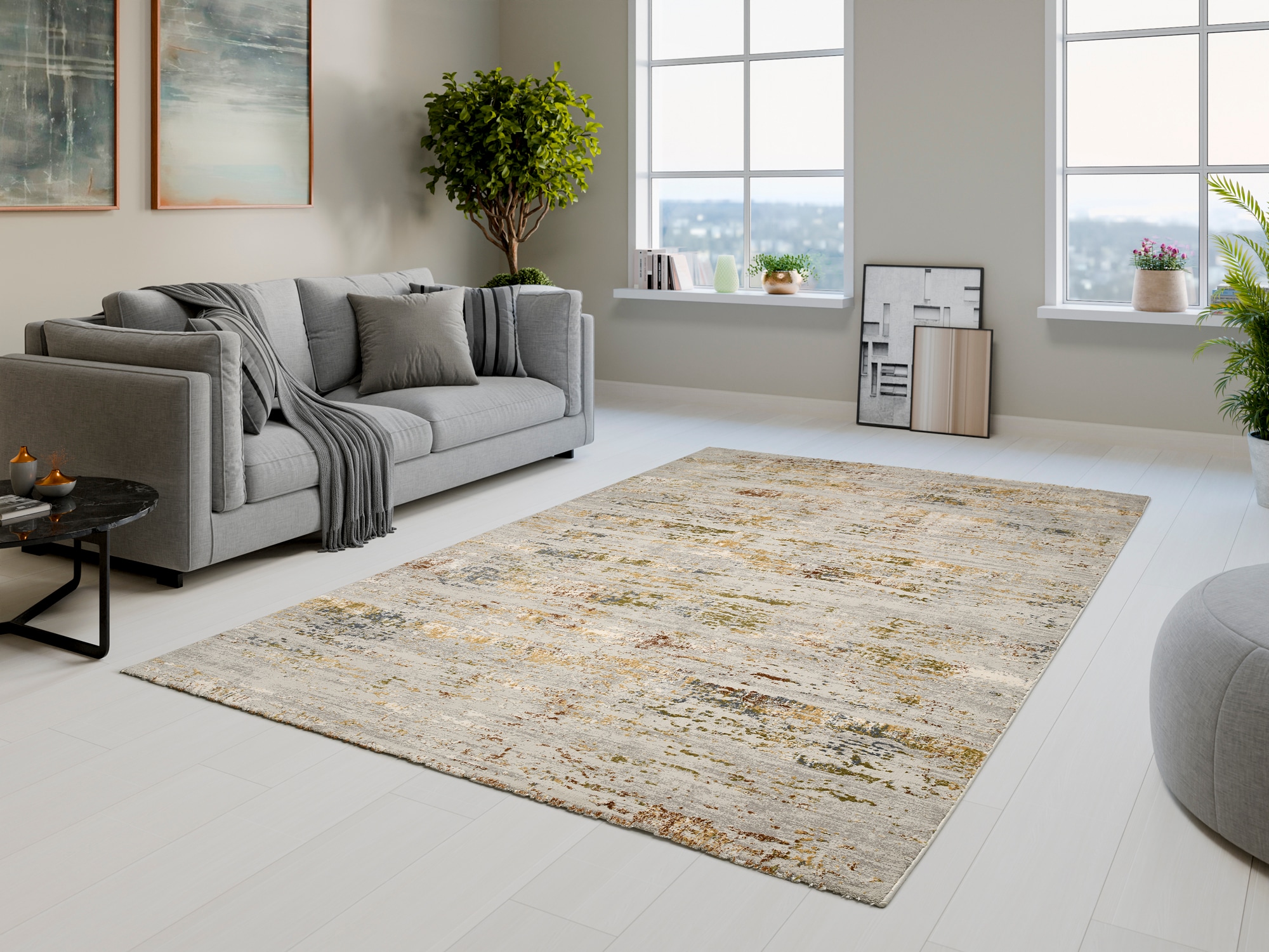 OCI DIE TEPPICHMARKE "MANCHESTER TAKI" rechteckig 10 mm Höhe Design Teppich Kurzflor hochwertige Qualität