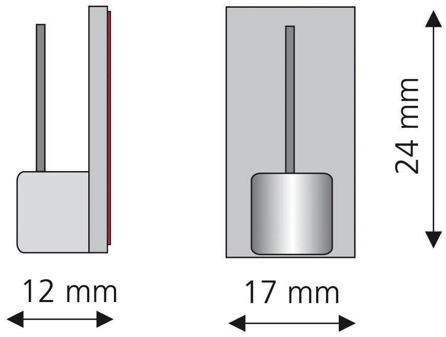 Liedeco Klebeträger, (Set, 4 St.), für Vitragen-Bistrostangen