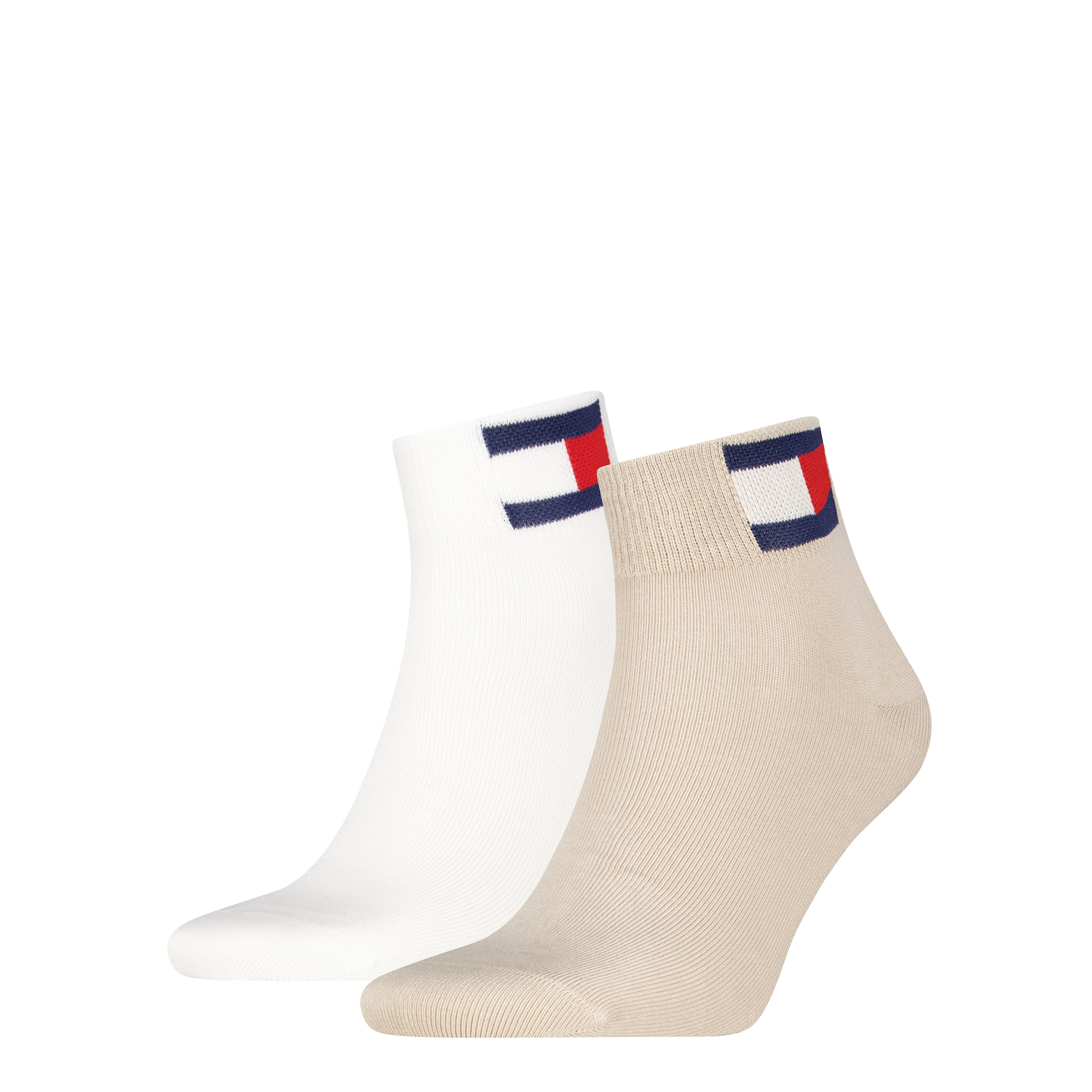 Tommy Hilfiger Kurzsocken "TH UNI TJ QUARTER 2P FLAG" 2 Paar, Verstärkte Fe günstig online kaufen