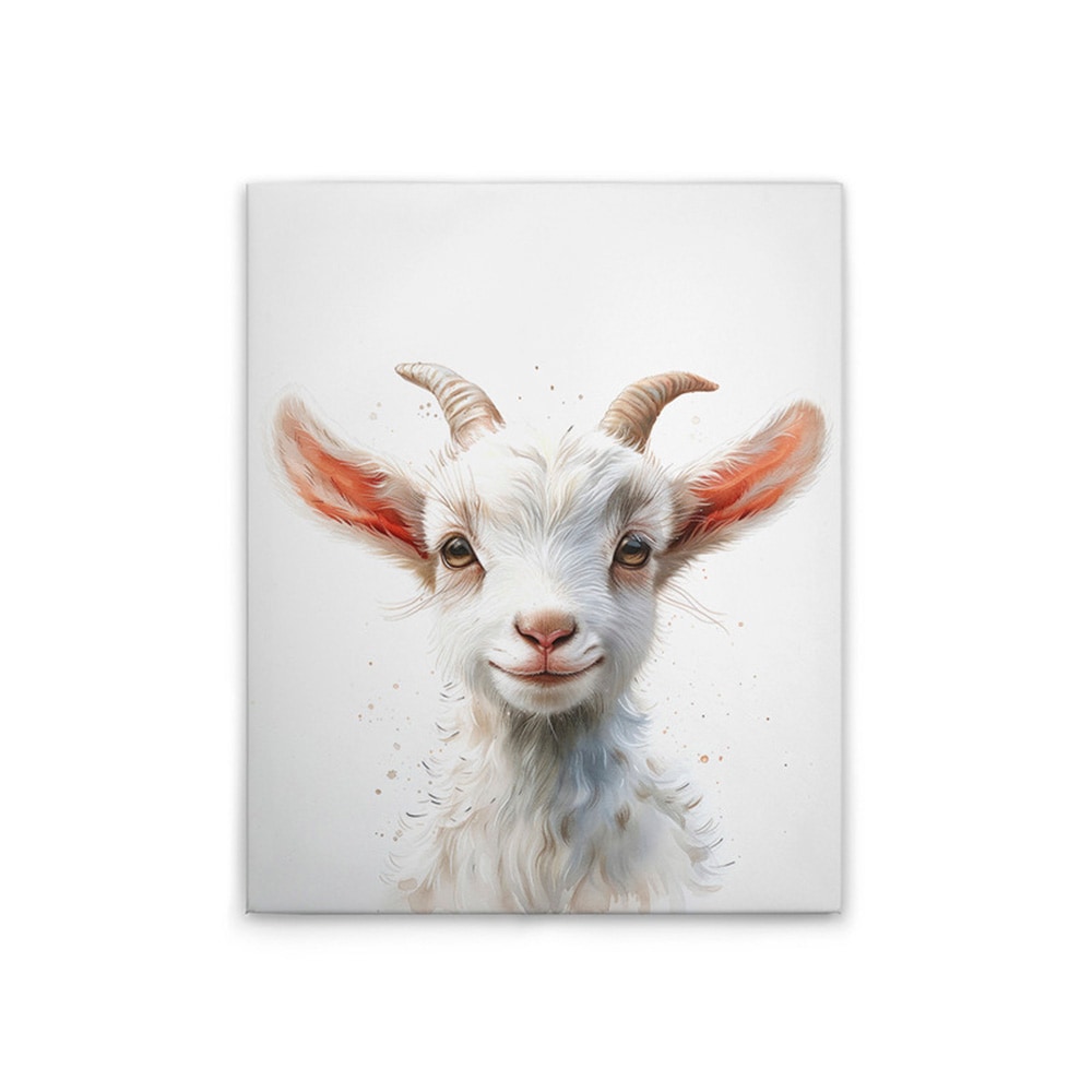 A.S. Création Leinwandbild "Baby Billy Goat - Wandbild Weiß Beige Keilrahme günstig online kaufen