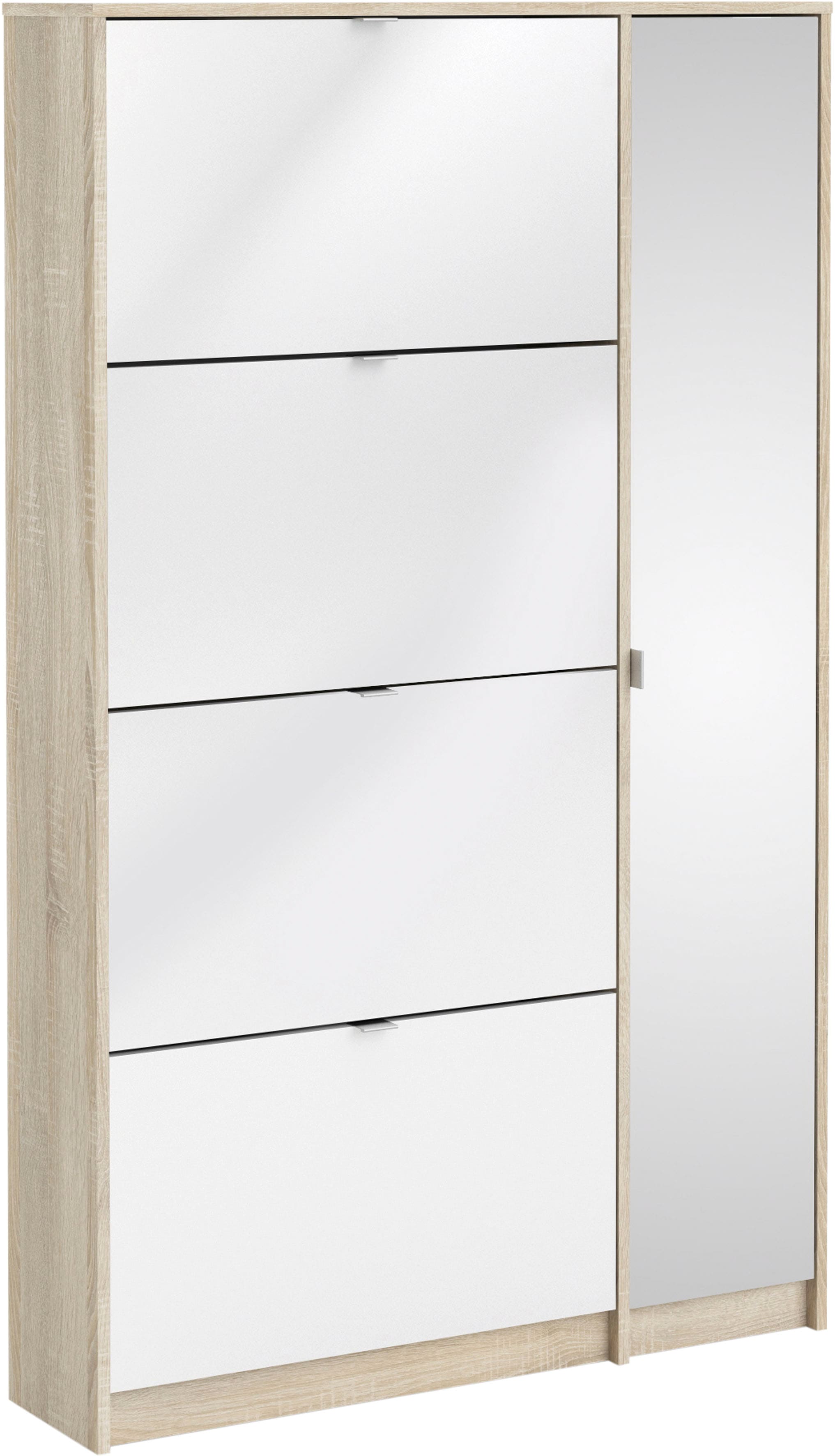 Home affaire Schuhschrank "Shoes Schuhaufbewahrung, Schuhkommode, Schuhregal," mit 3 Klappen, 2 Böden und 1 Tür, Breite 98,8 cm Höhe 162 cm