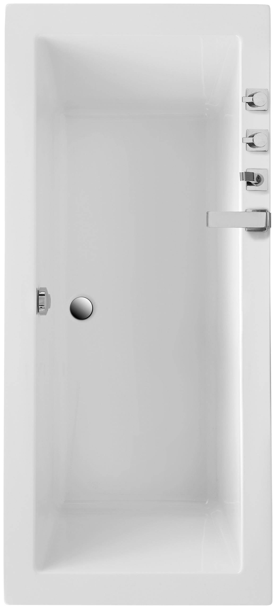 Wannenarmatur OTTOFOND, B:24,5cm H:17cm T:22,5cm, grau, Messing, Armaturen, "TQ1000", Wanneneinlauf