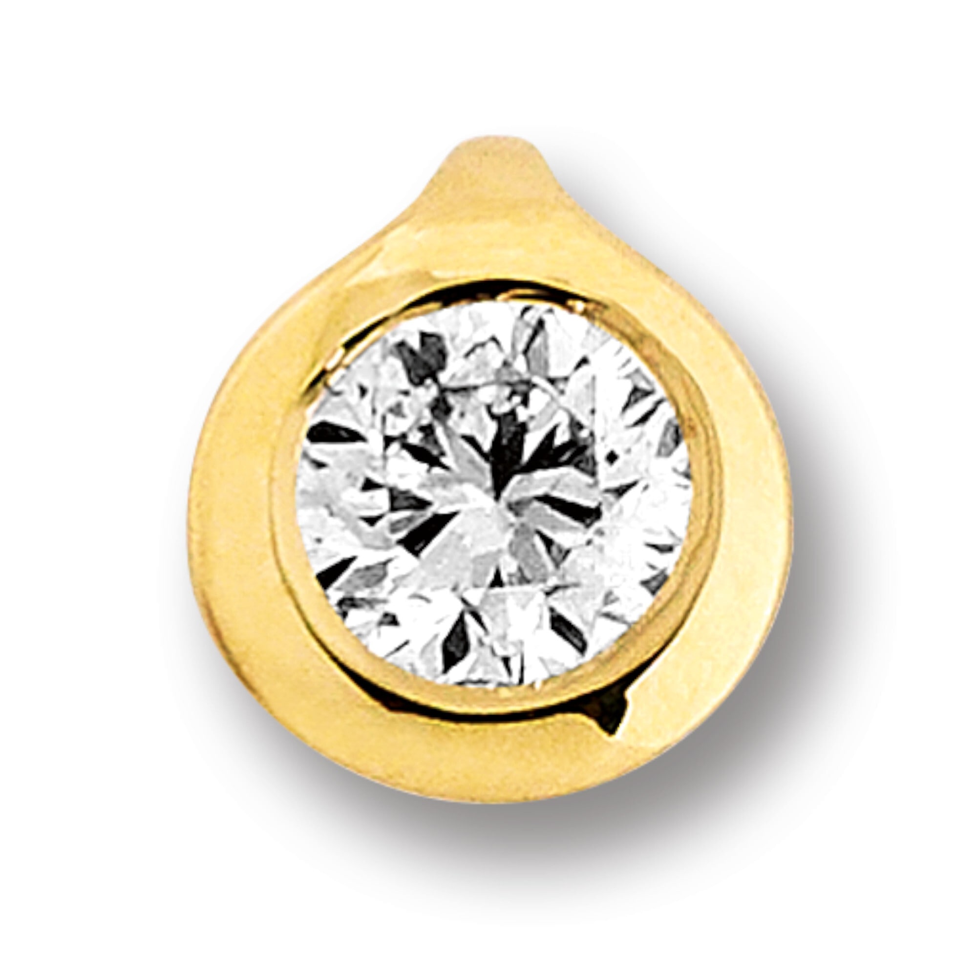 ONE ELEMENT Kettenanhänger »0.3 ct Diamant Brillant Zarge Anhänger aus 585 Gelbgold«, Damen Gold Schmuck Zarge