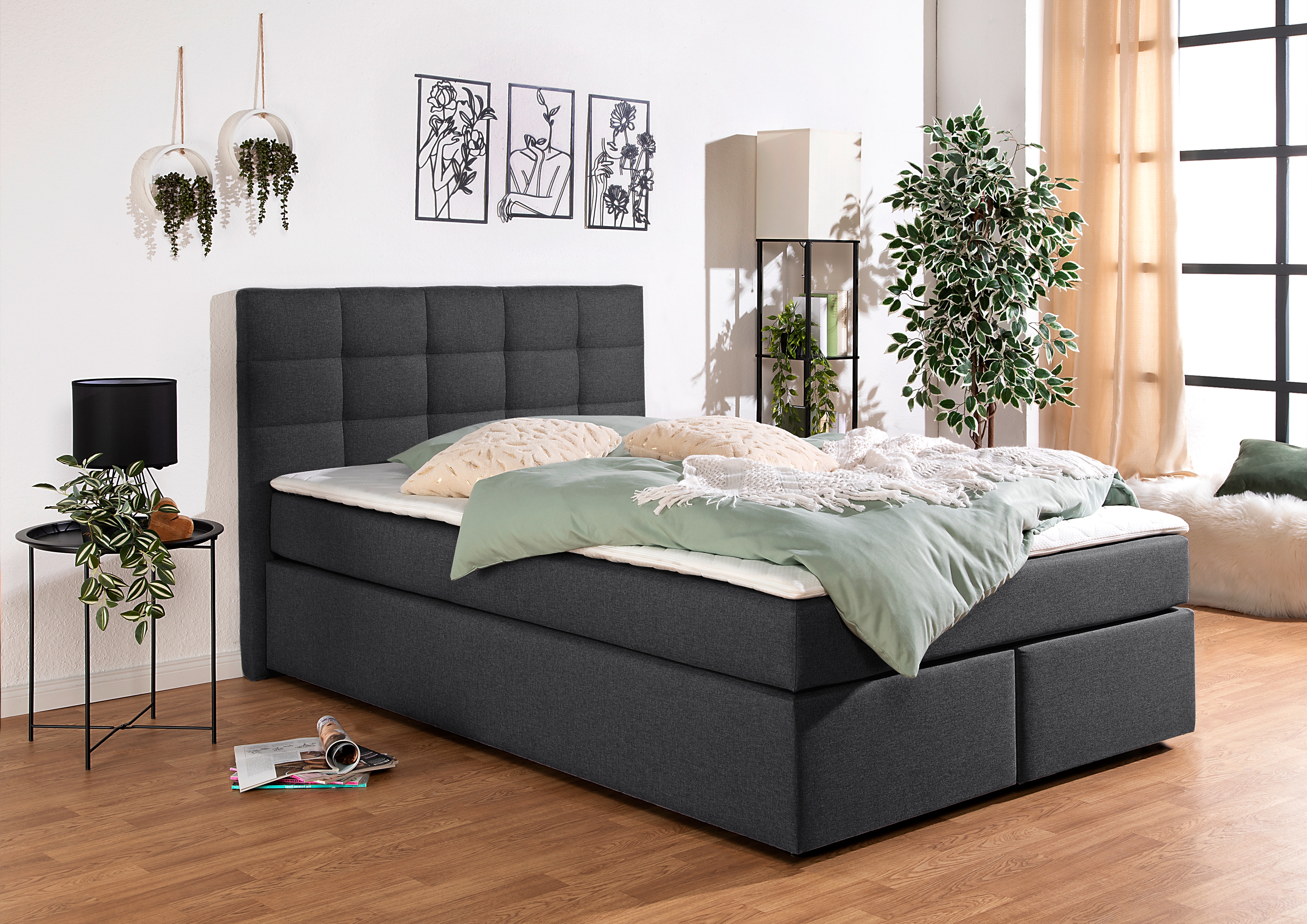 Home affaire Boxbett "Carde" wahlweise mit Bettkasten, in H2, H3 & H4 erhältlich