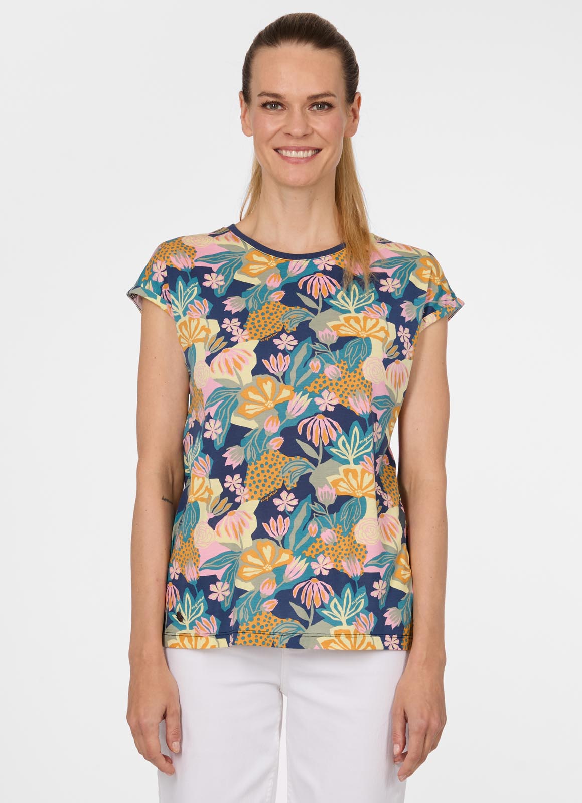Ragwear T-Shirt "DIONA PRINT" aus Baumwollmischung, mit Modal, normale Passform, Kurzarm