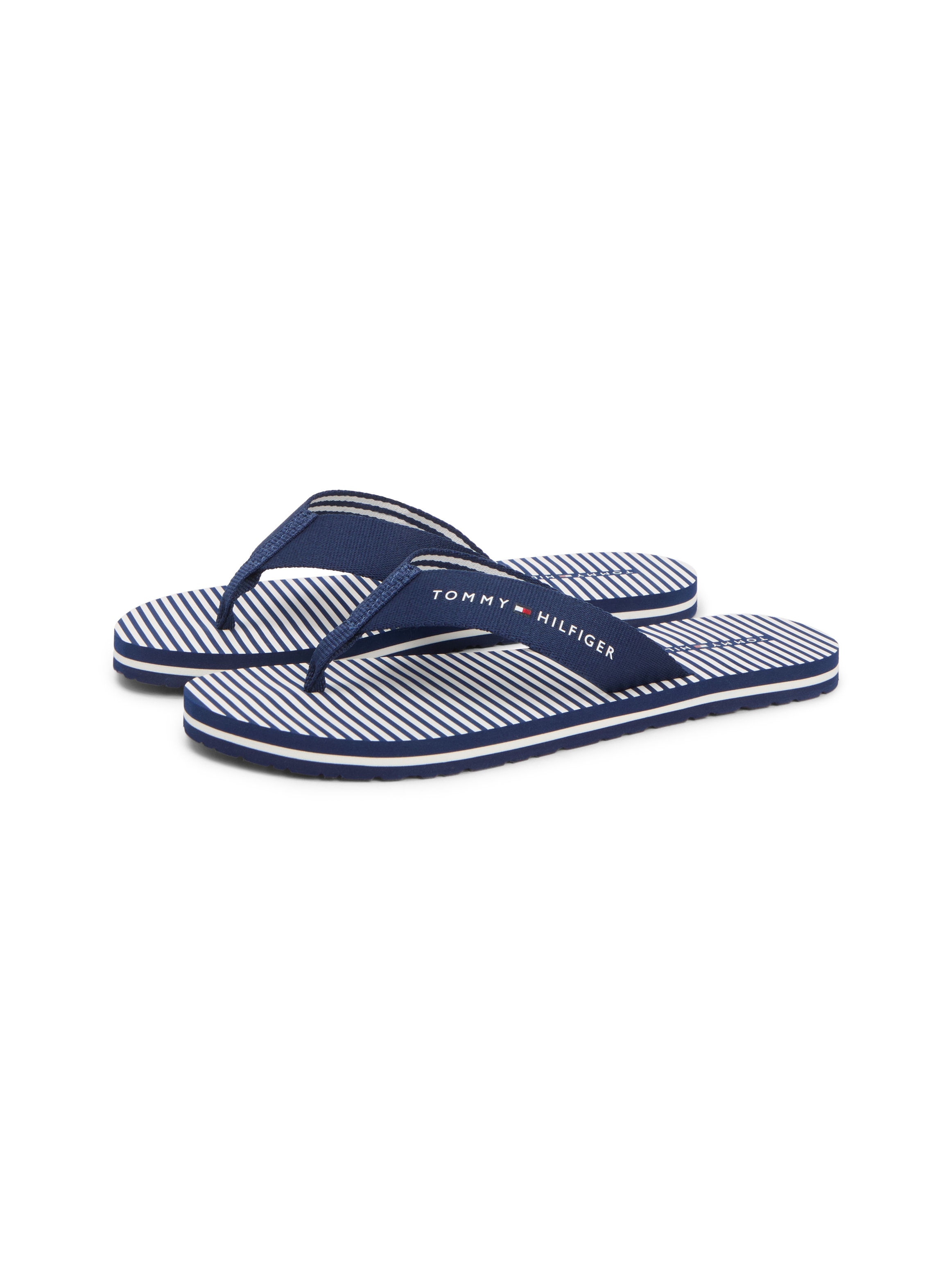 Tommy Hilfiger Zehentrenner "TH ITHACA STRIPE SUMMER SANDAL" Sommerschuh, P günstig online kaufen