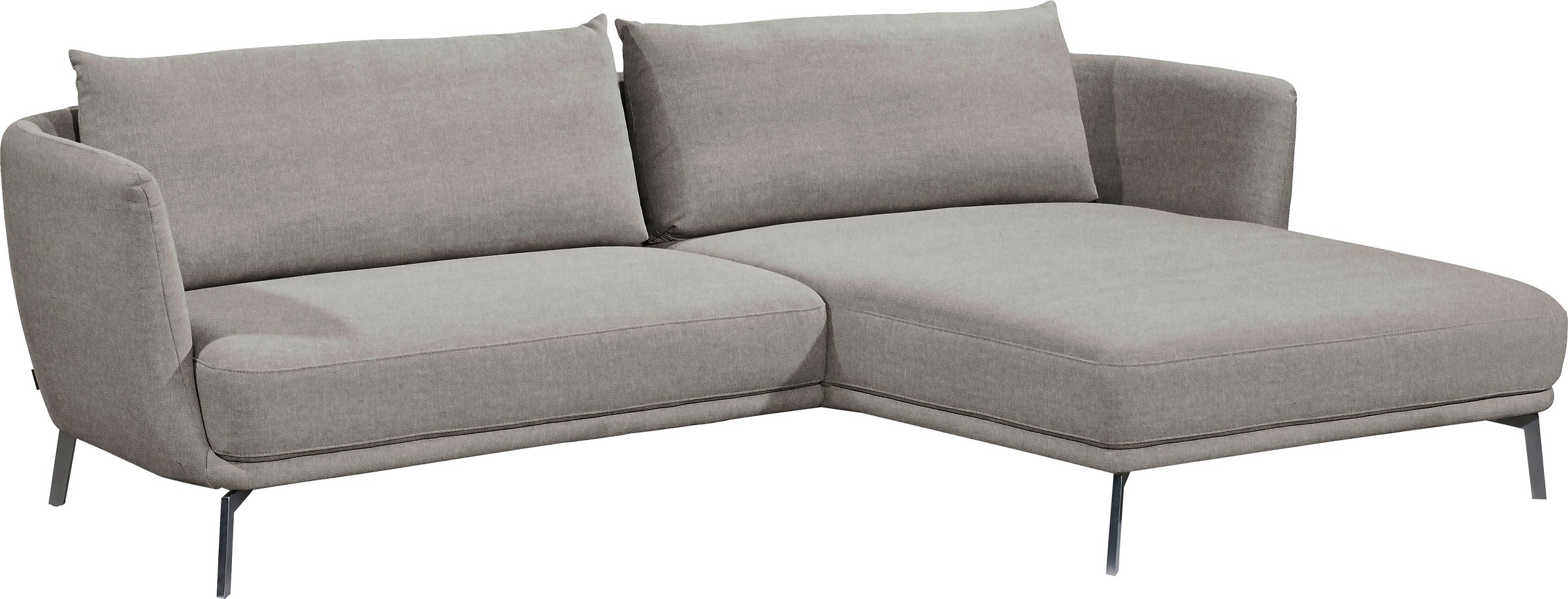 SCHÖNER WOHNEN-Kollektion Ecksofa »Pearl - 5 Jahre Hersteller-Garantie, auch in Bouclé L-Form«, Maße (B/H/T): 270/71/160 cm, Füße Metall