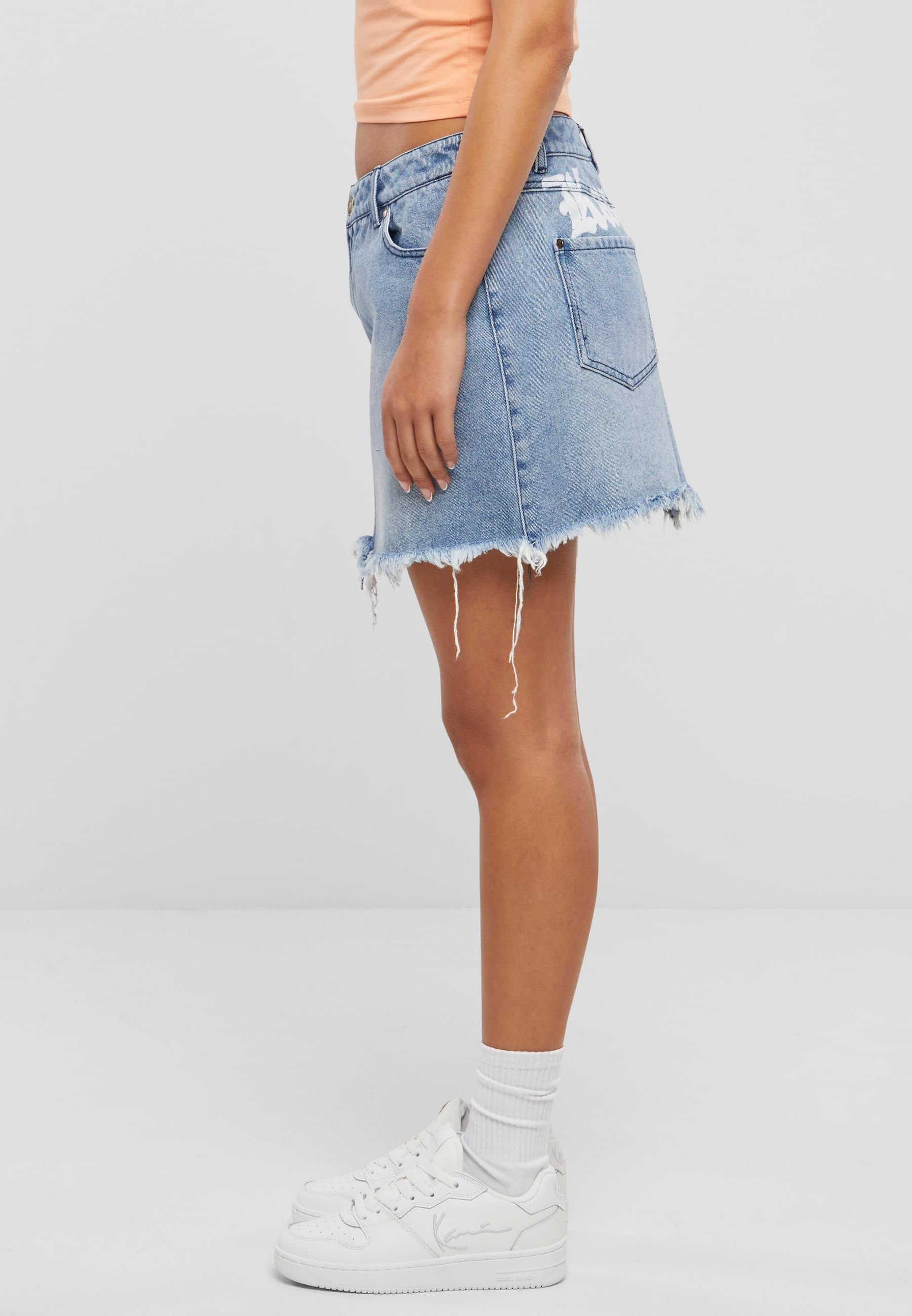 Karl Kani Sommerrock »Karl Kani Damen Karl Kani OG Old English Denim Skirt«, (1 tlg.)